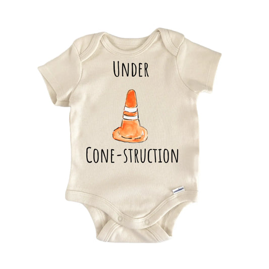 Under Construction Worker Cone Laborer Baby Gift Baby Bodysuit