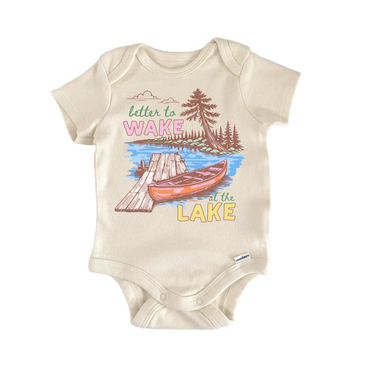 Wake Lake Cabin Canoe Baby Gift Baby Bodysuit
