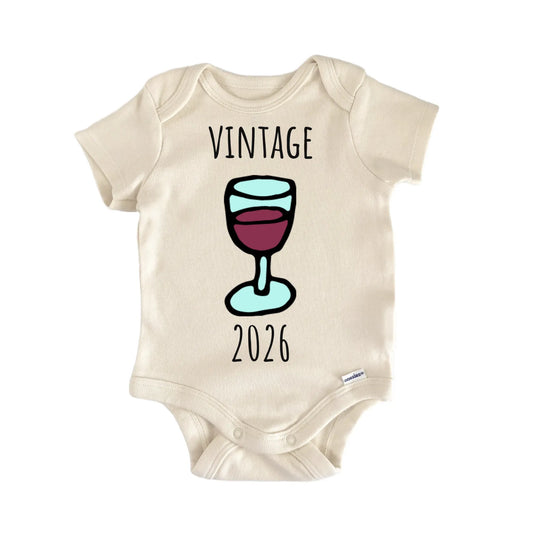 Wine Glass Vintage Winery Infant Gift Baby Bodysuit