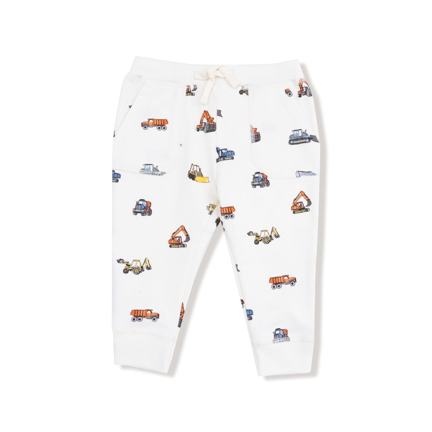 Construction vehicles hoodie and jogger set back view
