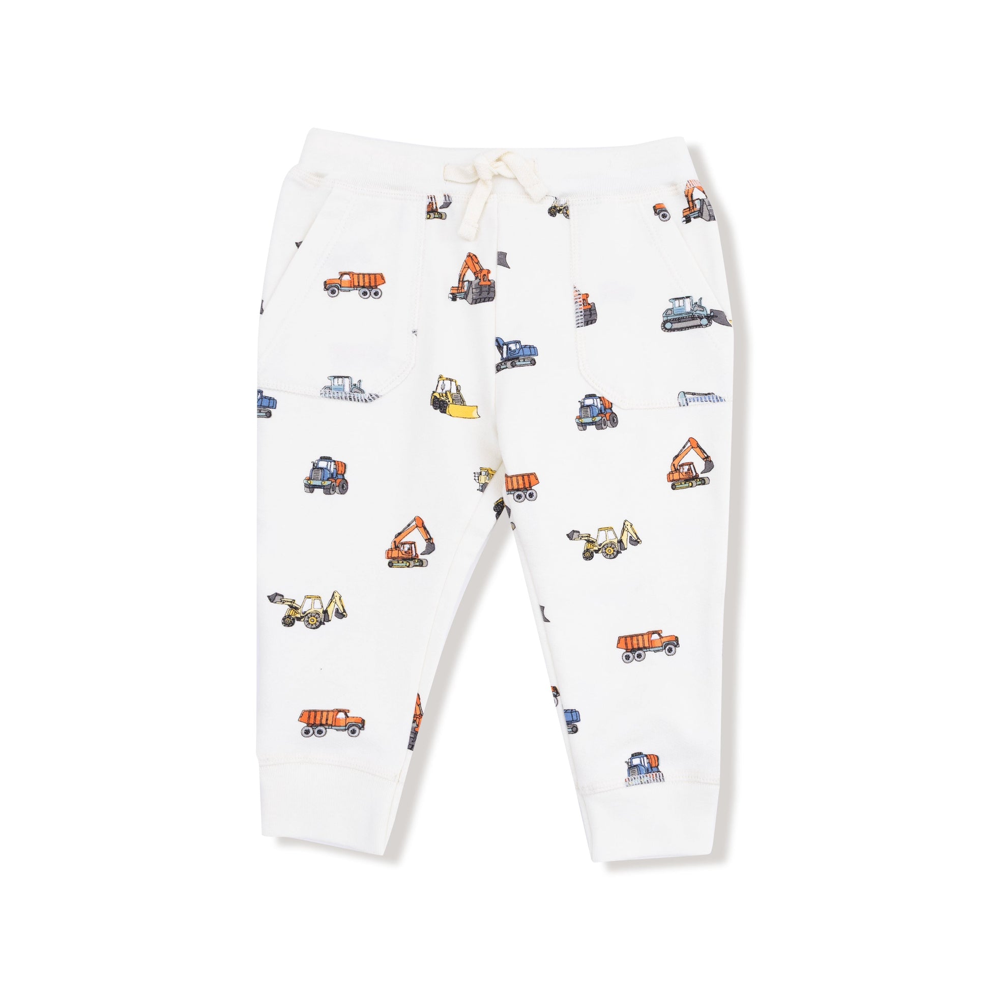 Construction vehicles hoodie and jogger set back view