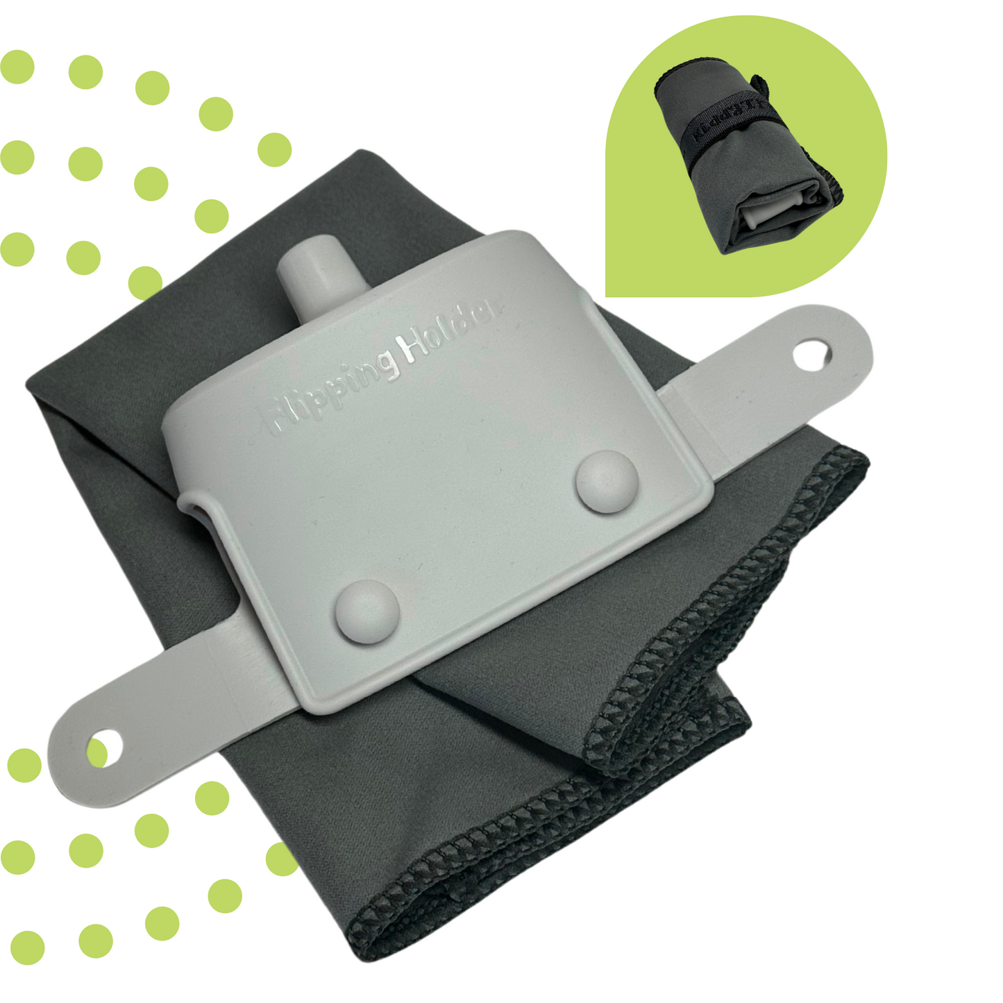 Spill-proof sip top for Classic Flipping Holder, front view