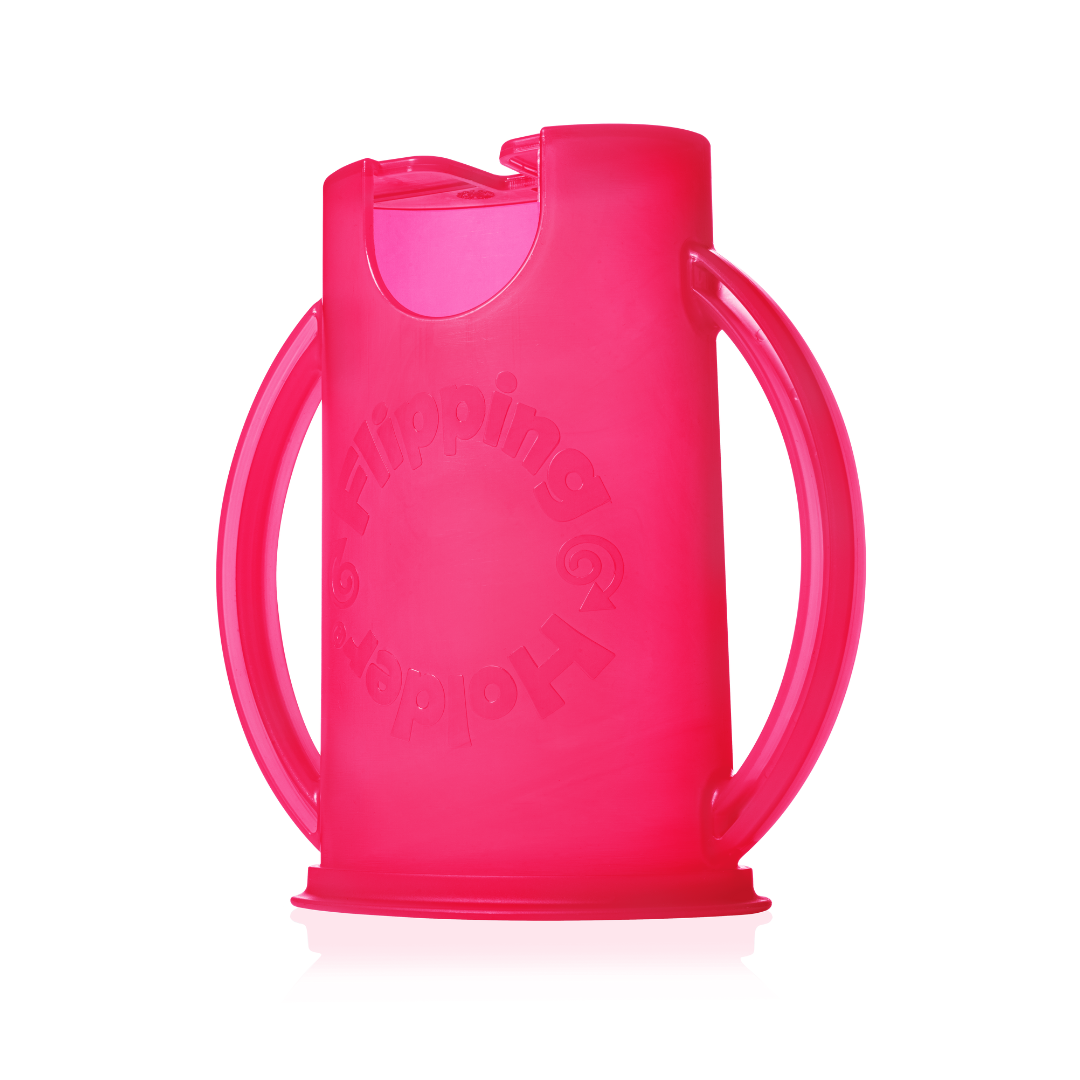 Pink Flipping Holder Deluxe lid detail view