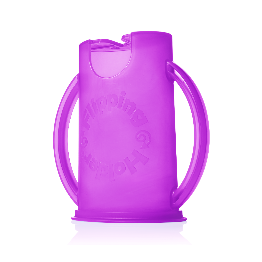 Purple Flipping Holder Deluxe lid detail view