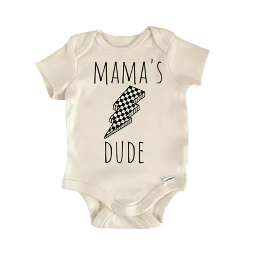 Retro Lightning Mama Newborn Baby Onesie® Onesie®