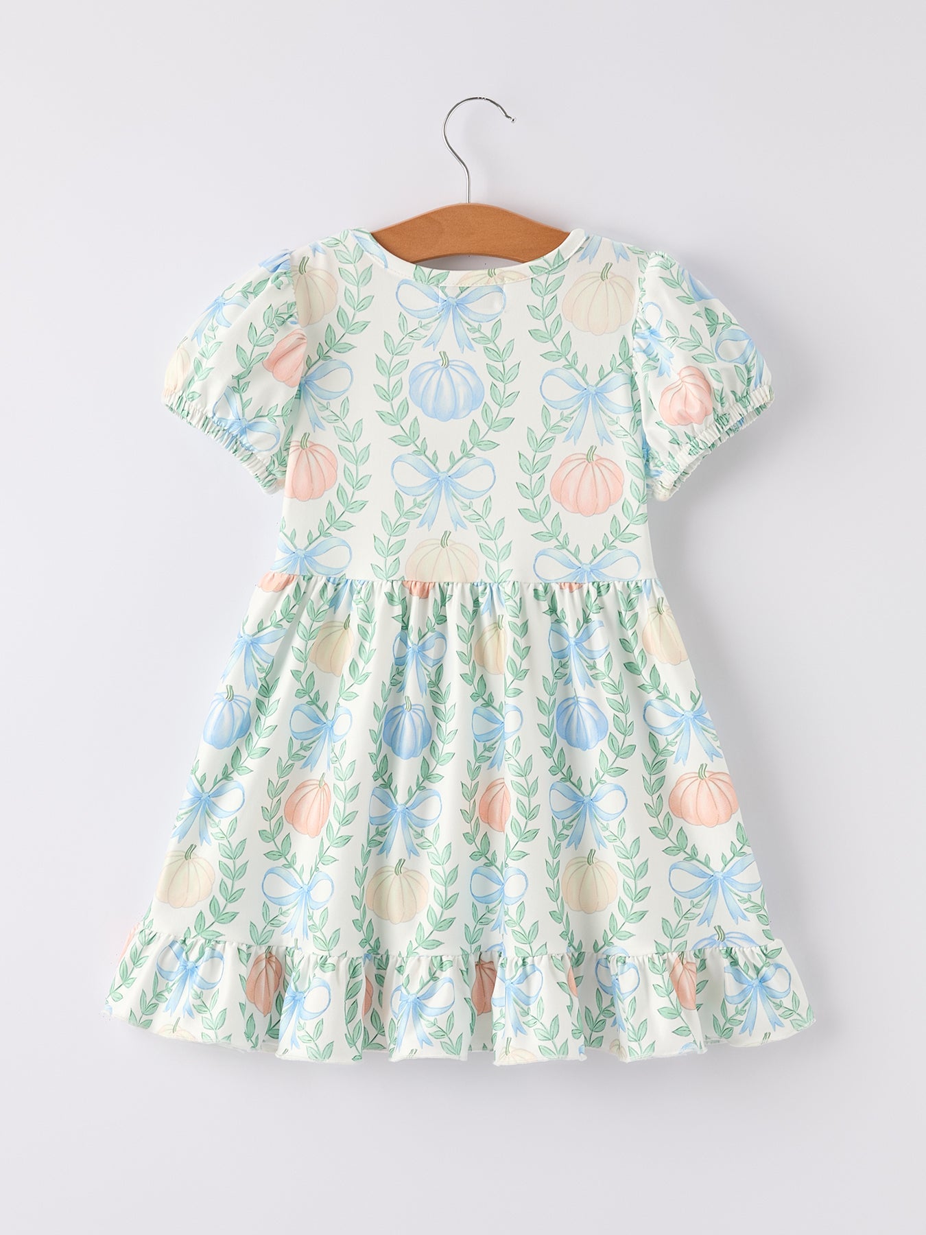 Playful Fall Thanksgiving Pumpkin Girls Dress