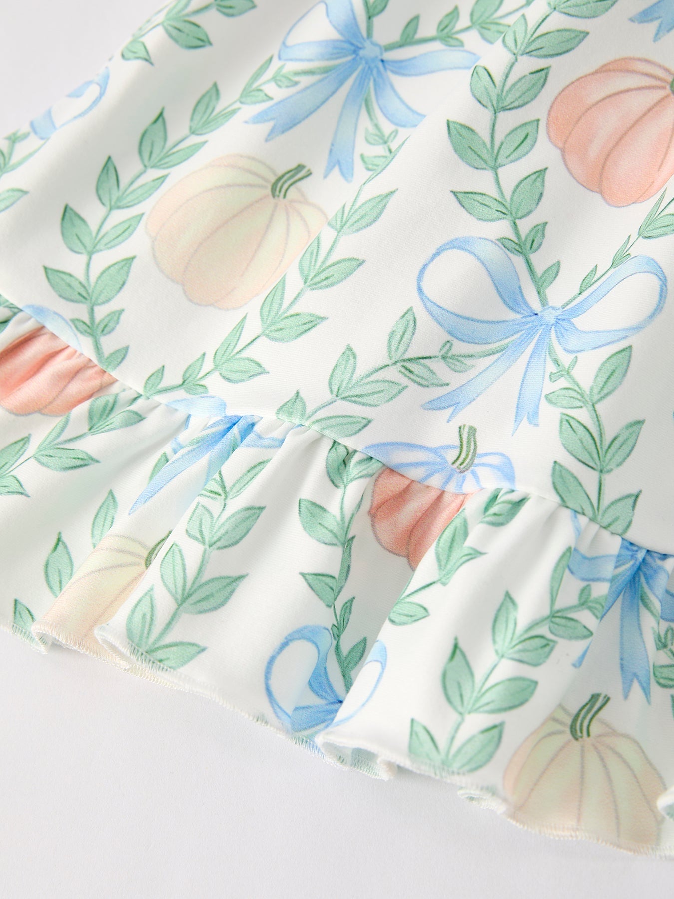 Playful Fall Thanksgiving Pumpkin Girls Dress