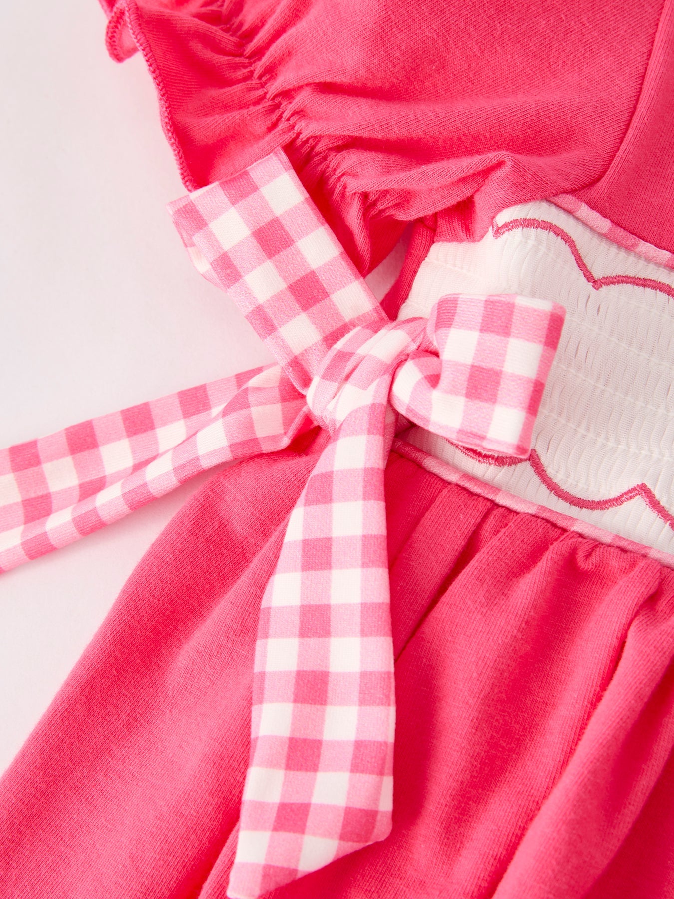 Hot Pink Smocked Church Christ Bishop Christening Dress