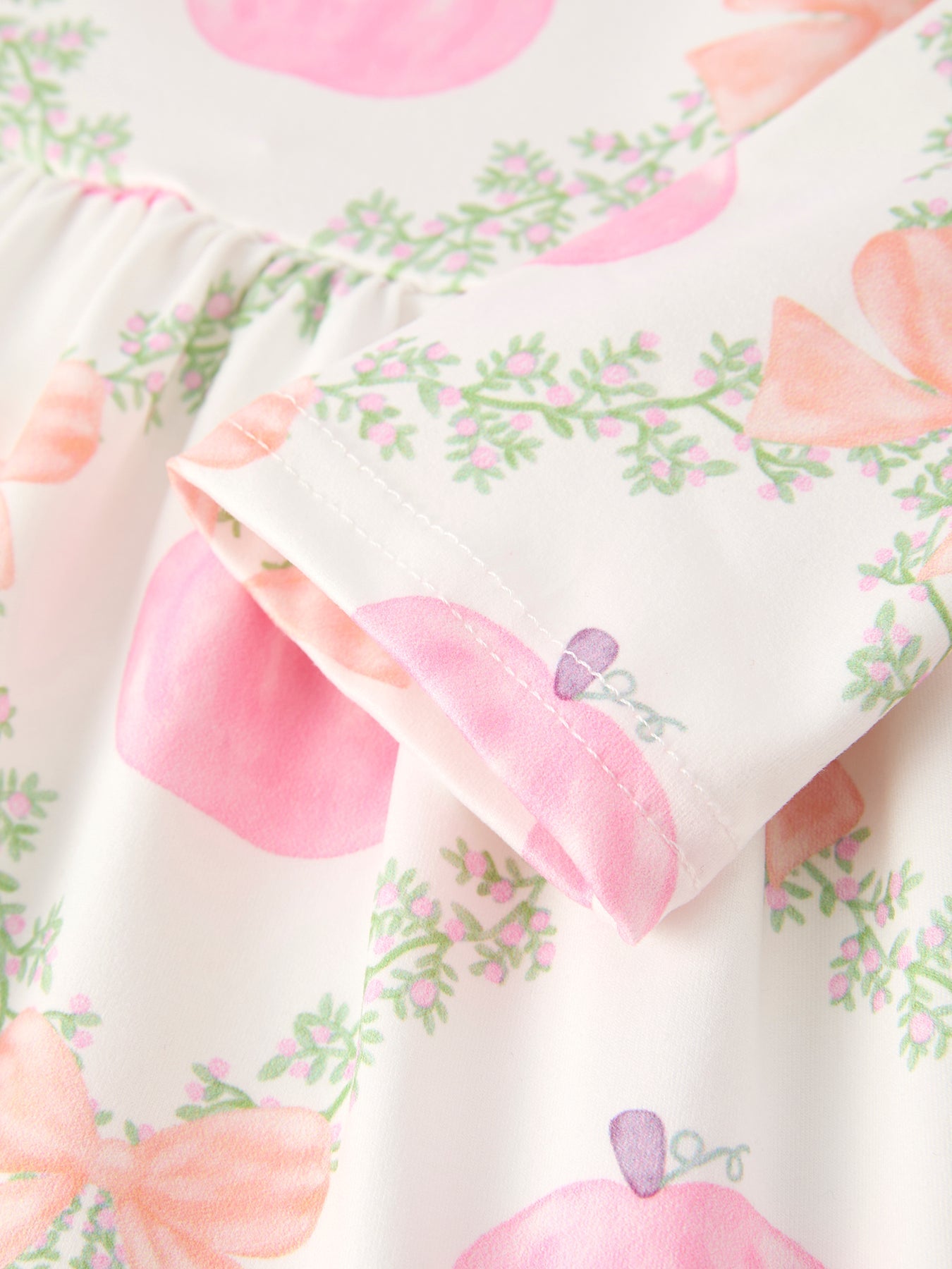 Fall Thanksgiving Pumpkin Pink Ruffle Girls Dress