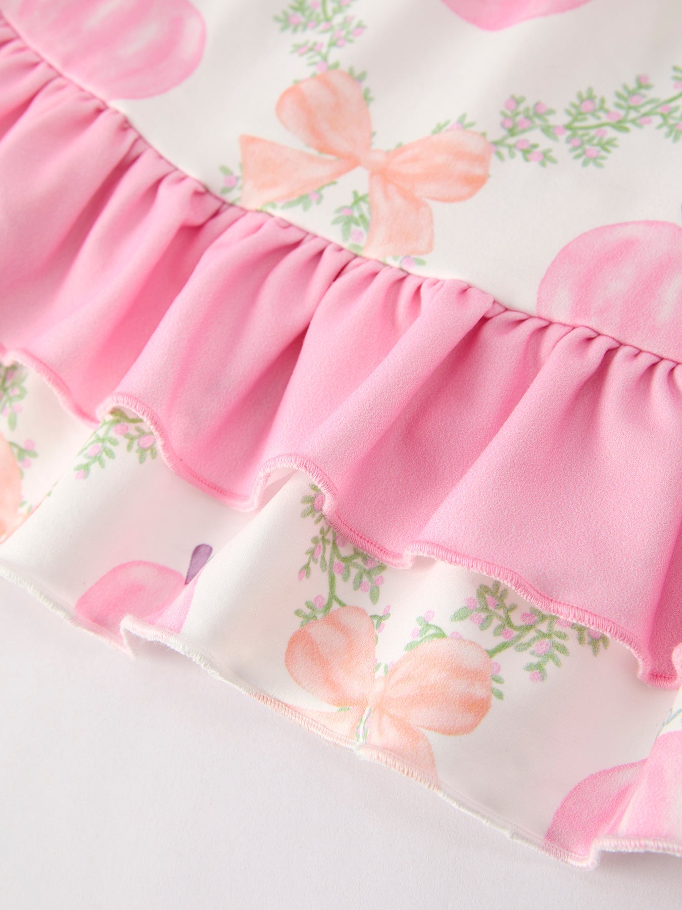 Fall Thanksgiving Pumpkin Pink Ruffle Girls Dress