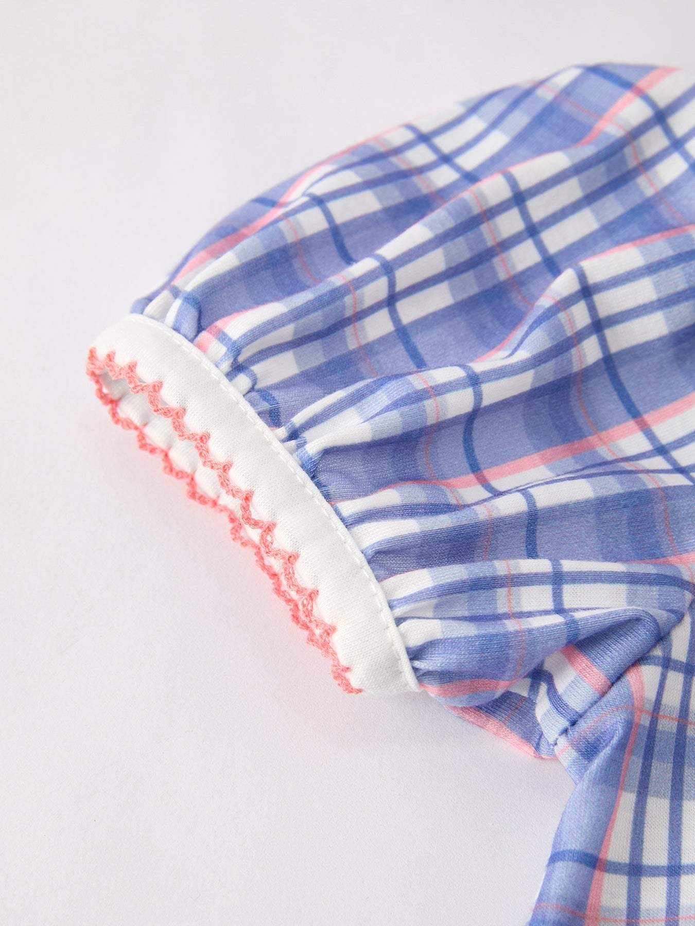BACK TO SCHOOL Pocket Applique Check Girls Dress - back view