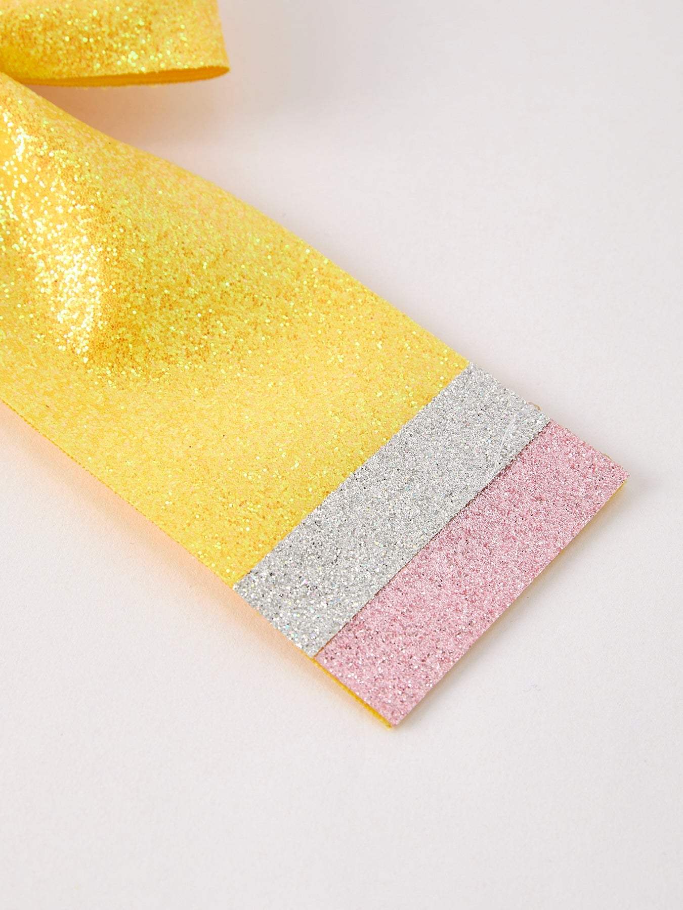 Back to School Sequin Bow Hairpin bows, front view