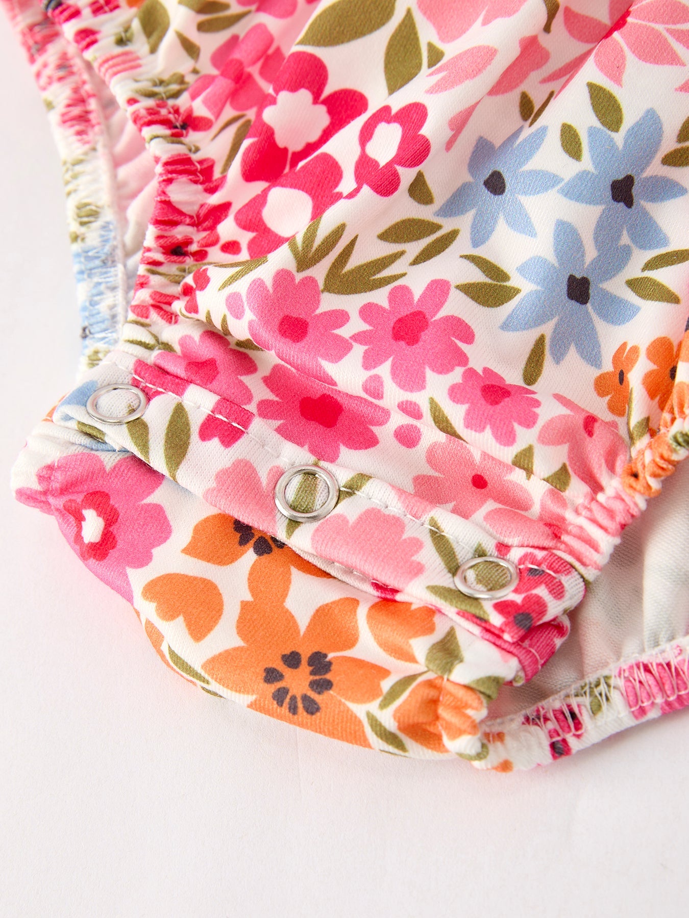 Fall Halloween & Thanksgiving Pumpkin Bow Smock Embroidered Floral Baby Girl Romper