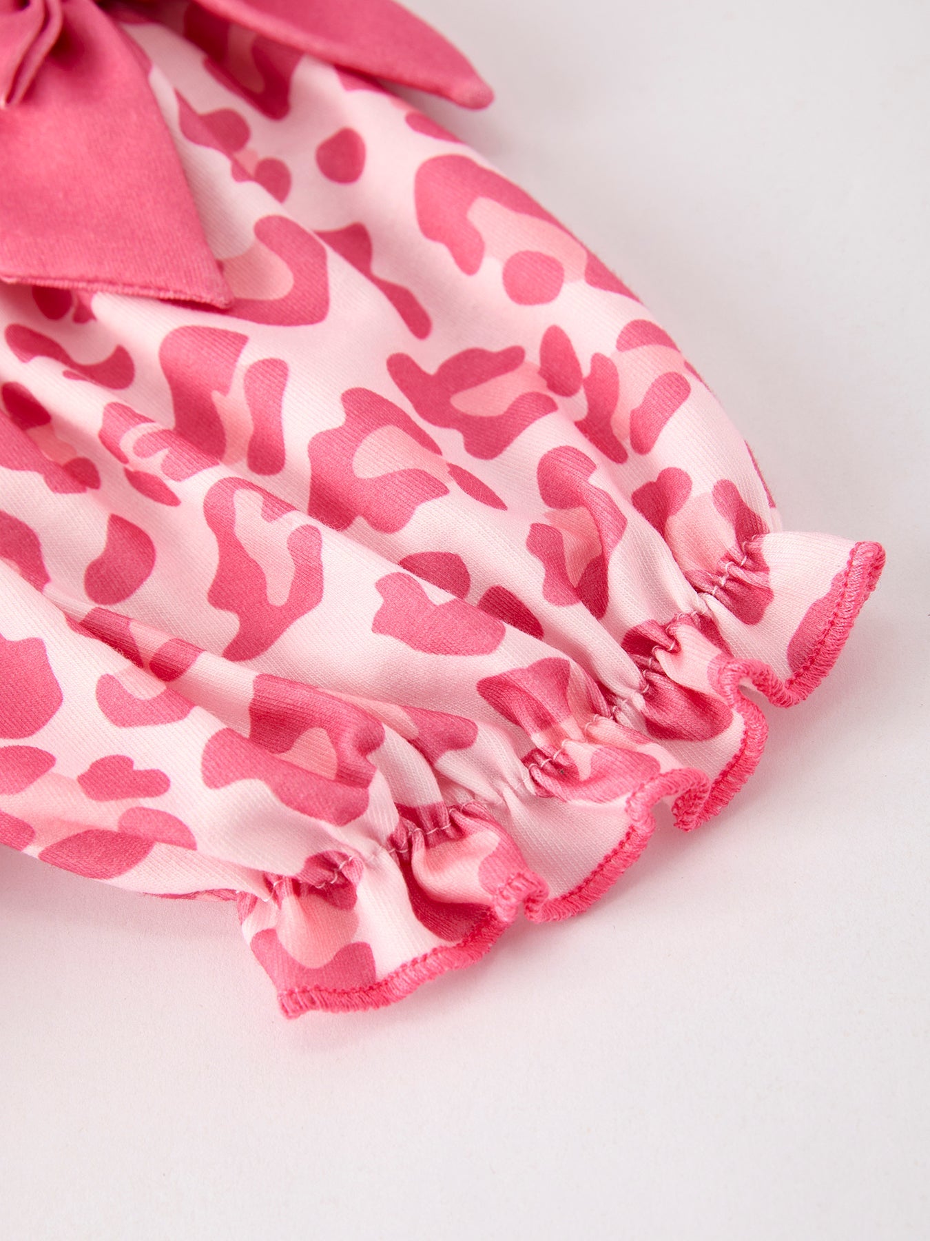 Pink Smocked Church Christ Bishop Christening Leopard Girl Dress
