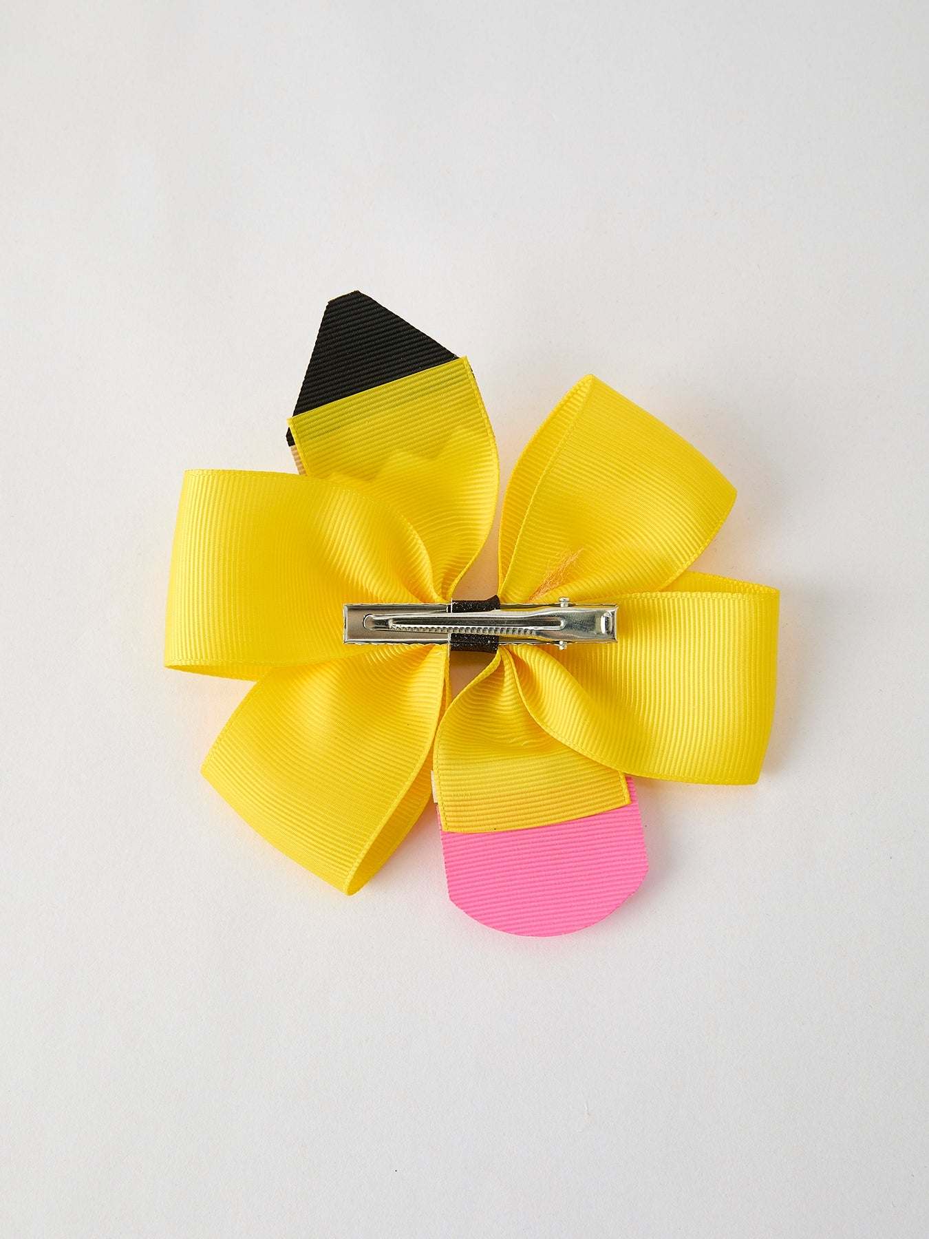 Back To School Pencil Bow 4.3 inch Hair Clip Bows - side view