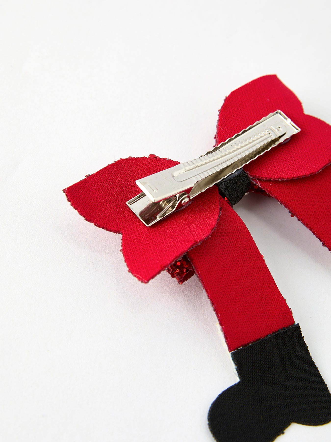 Christmas Red Sequined Zirconia Bow Hairpin