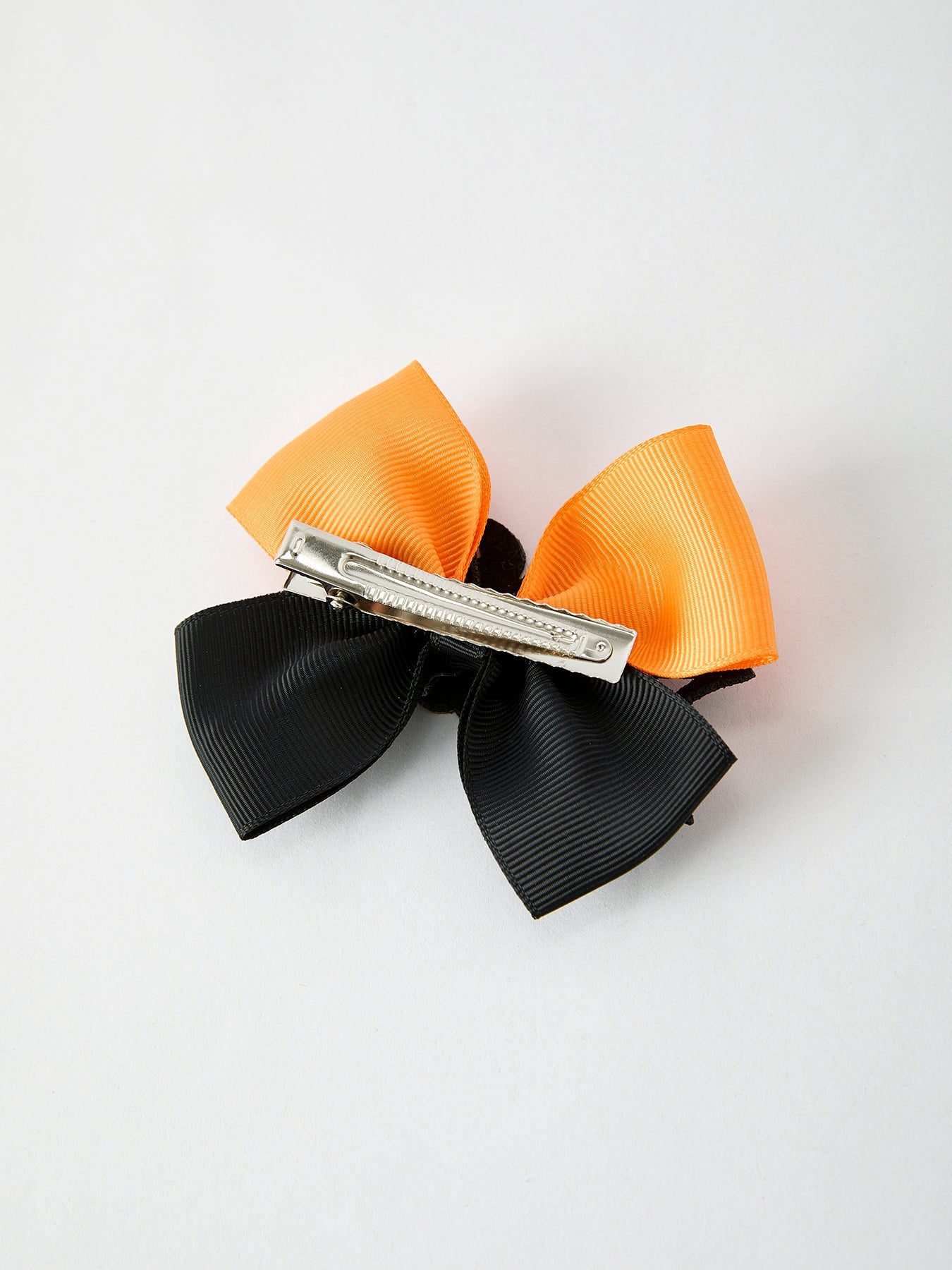 Halloween Pumpkin Smiley Bow Hair Clip