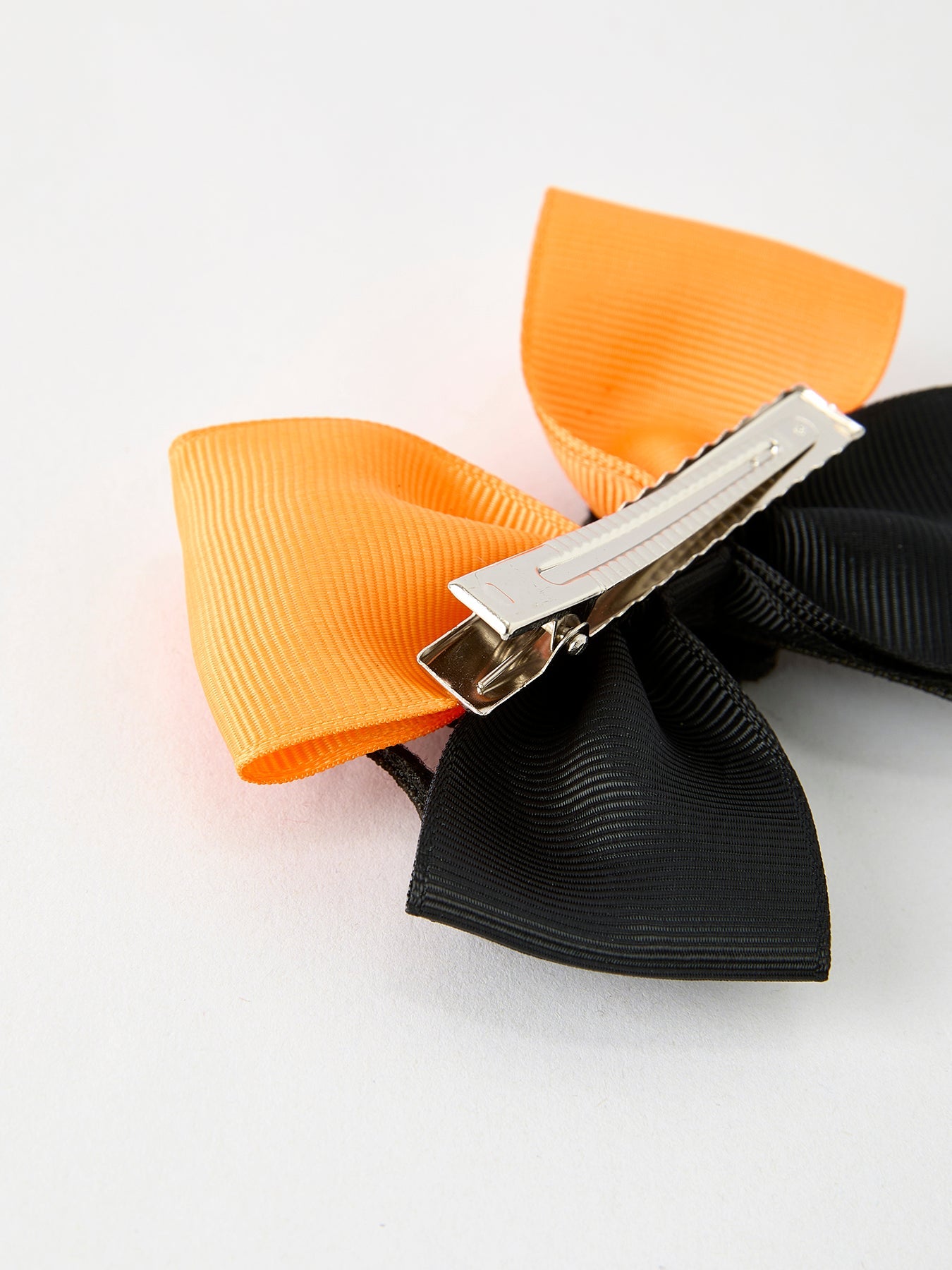 Halloween Pumpkin Smiley Bow Hair Clip