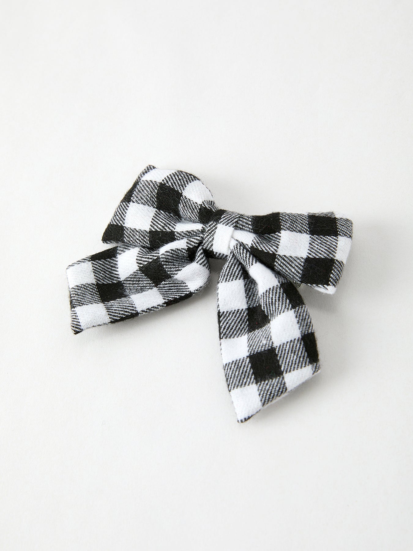 Winter Christmas Plaid Bow Hair Clip