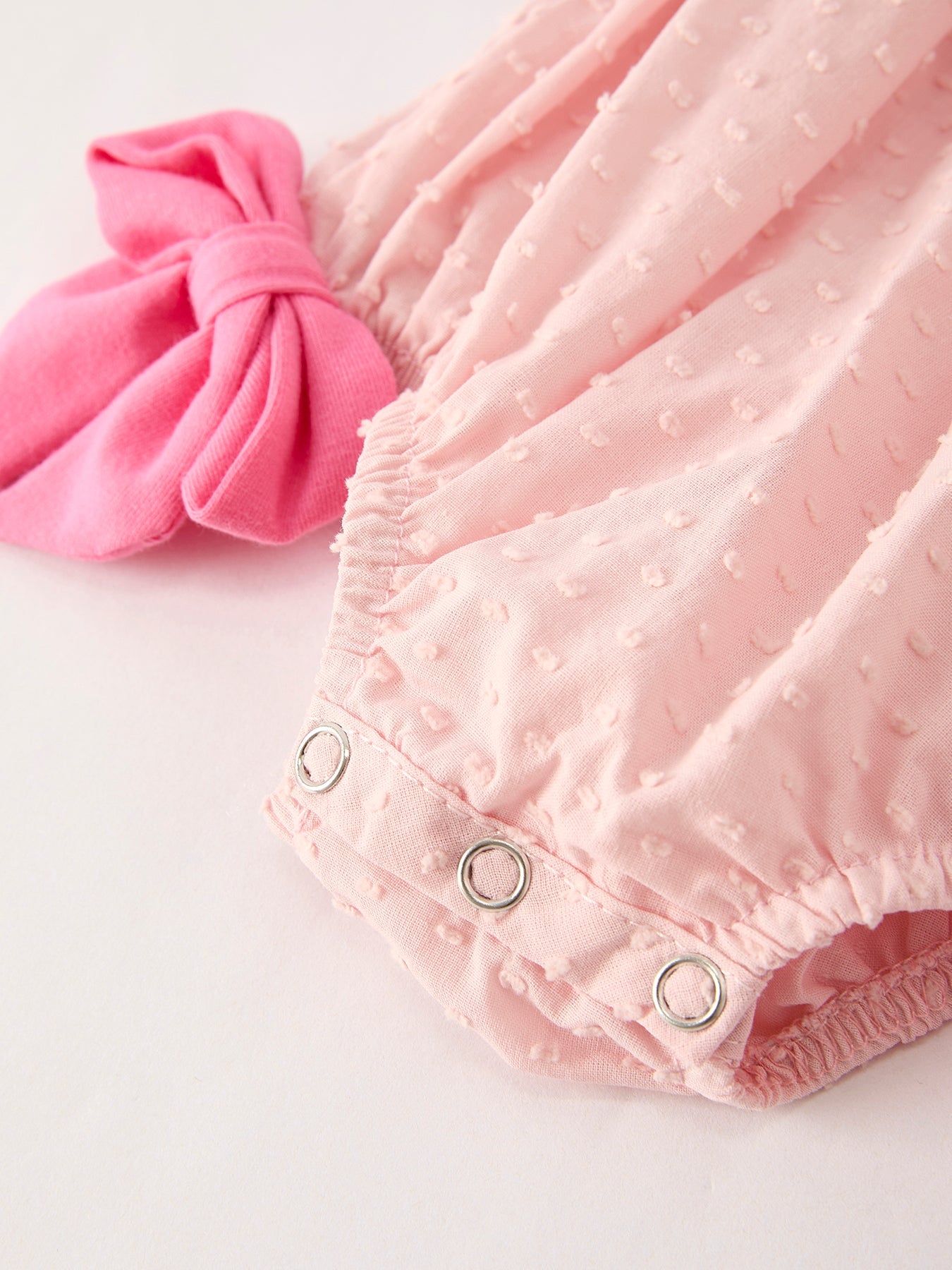 Autumn Halloween Light Pink Ghost Embroidery Smock Floral Girls Romper