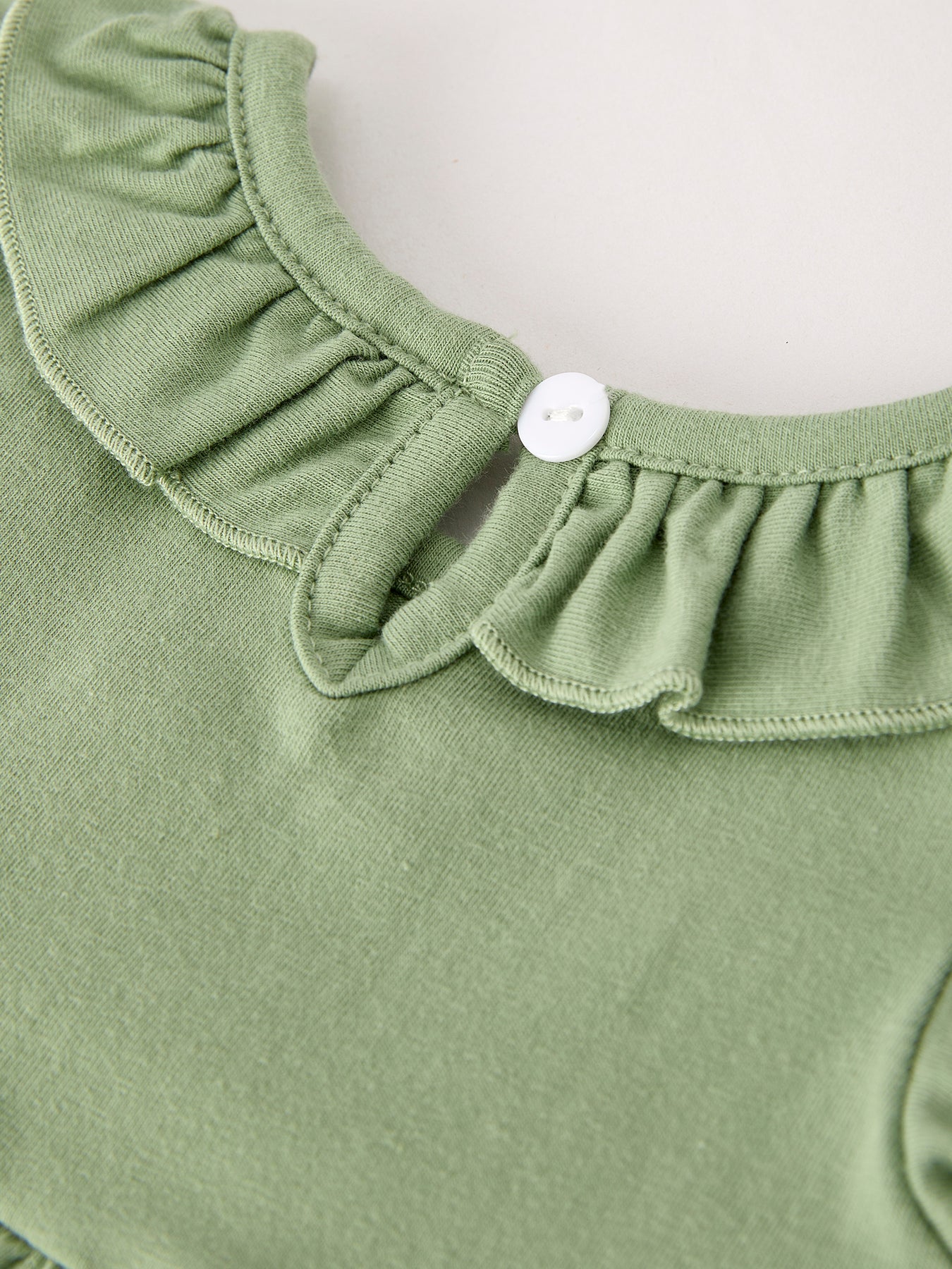 Fall Thanksgiving Chicken Smock Embroidered Green  Baby Girl Romper