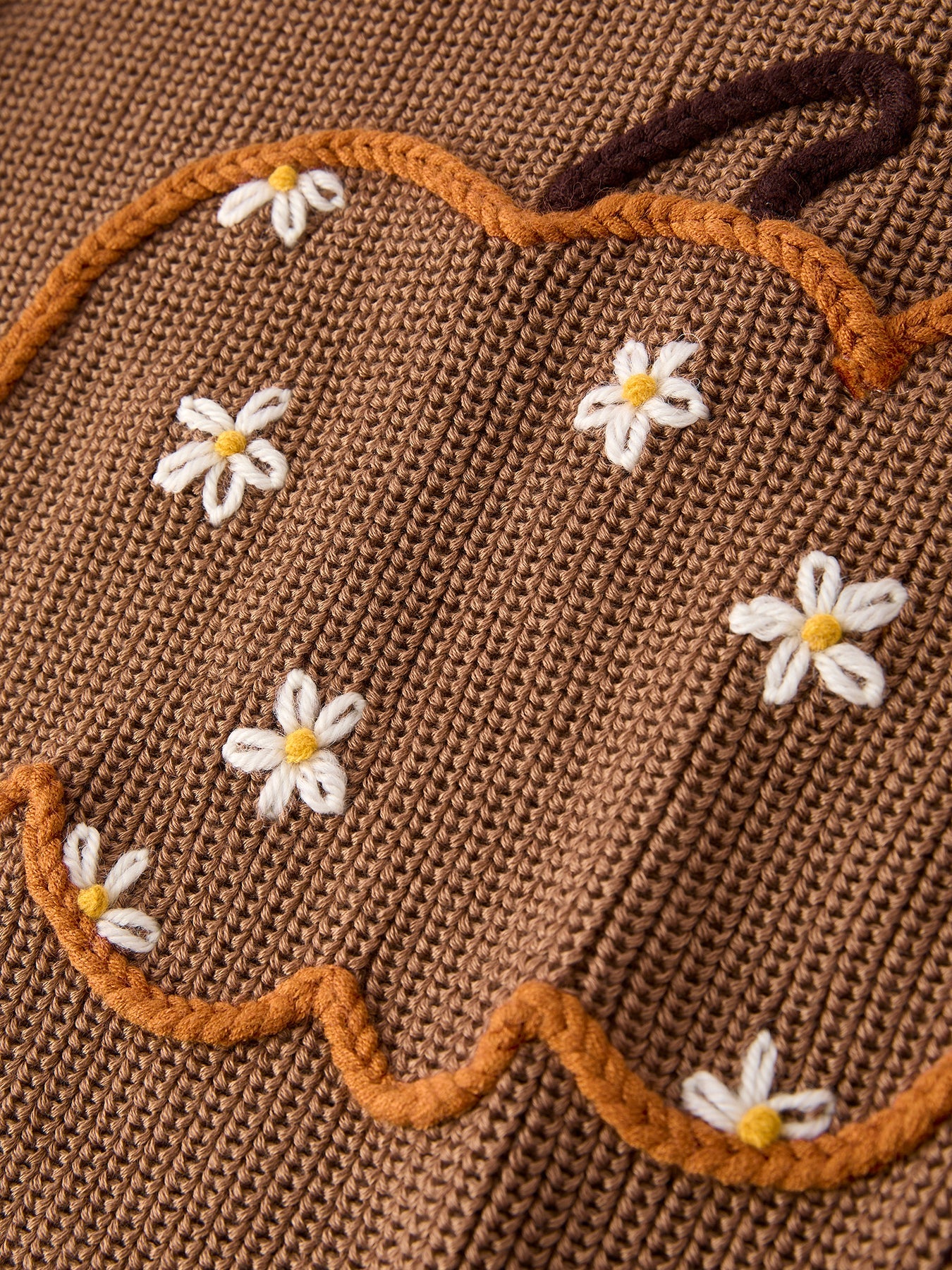 Thanksgiving Halloween Pumpkin Floral Girls Pullover Sweater