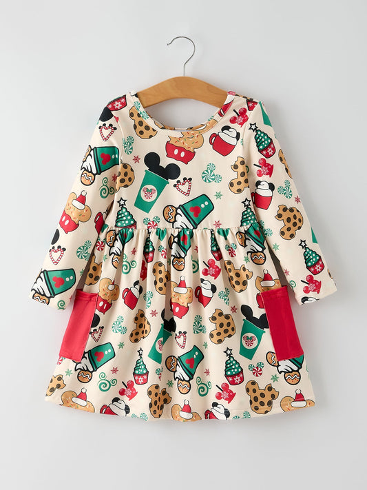 Christmas Merry Moments: Cupcakes, Cookies, and Candy Holiday Dress for Girls