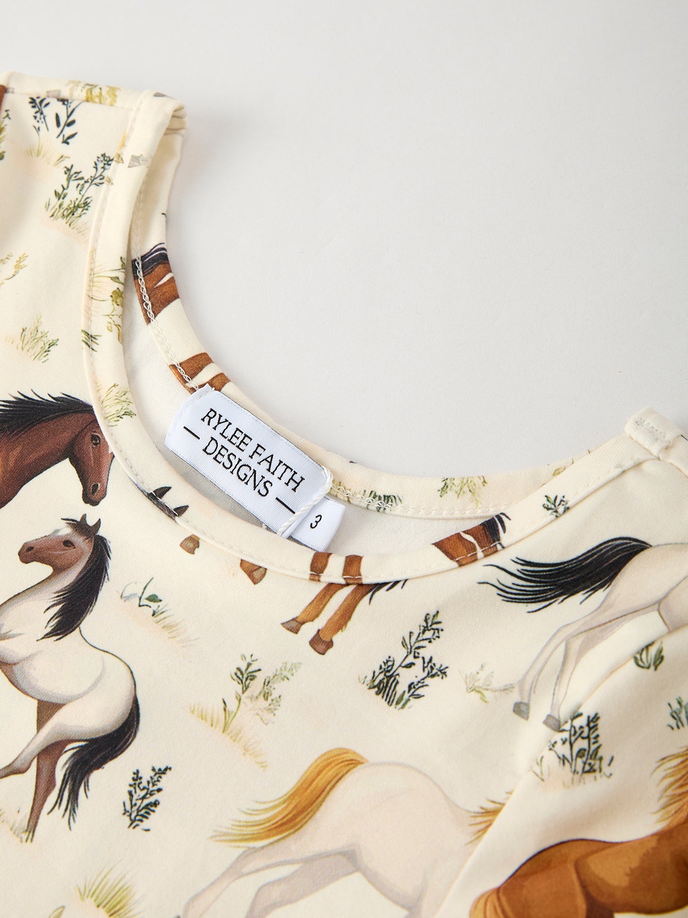 PREORDER Western Horse Print Long Sleeve Dress