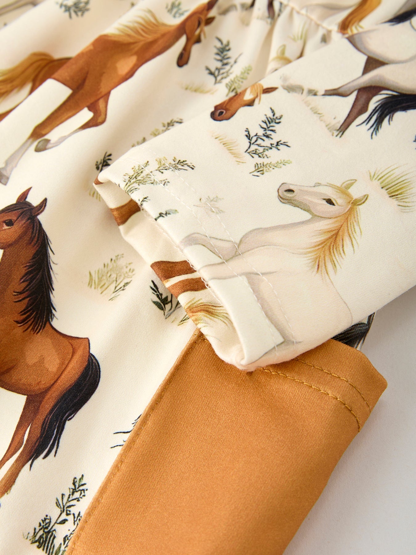 PREORDER Western Horse Print Long Sleeve Dress