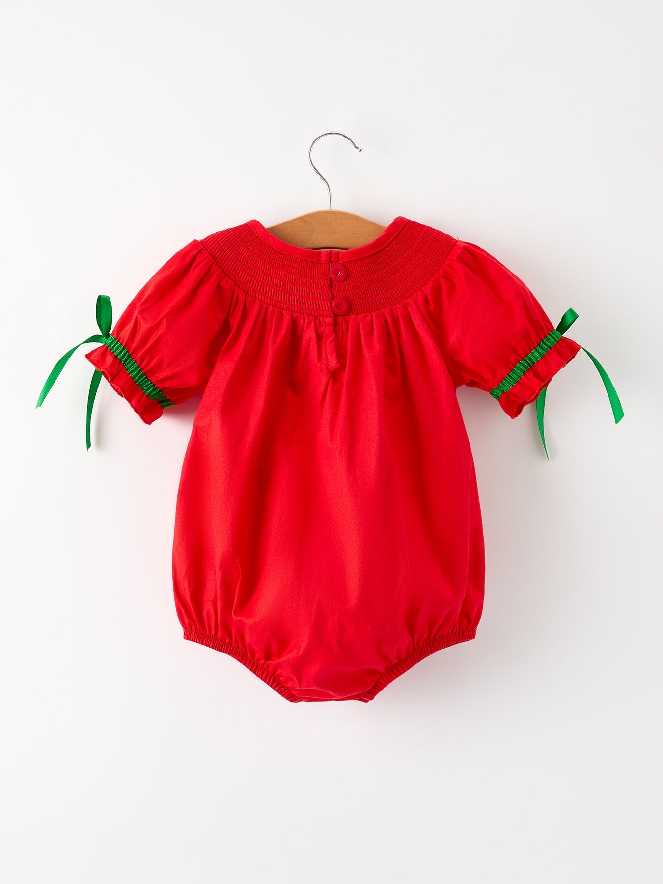Christmas Baby Romper: Adorable Green Christmas Tree Embroidery