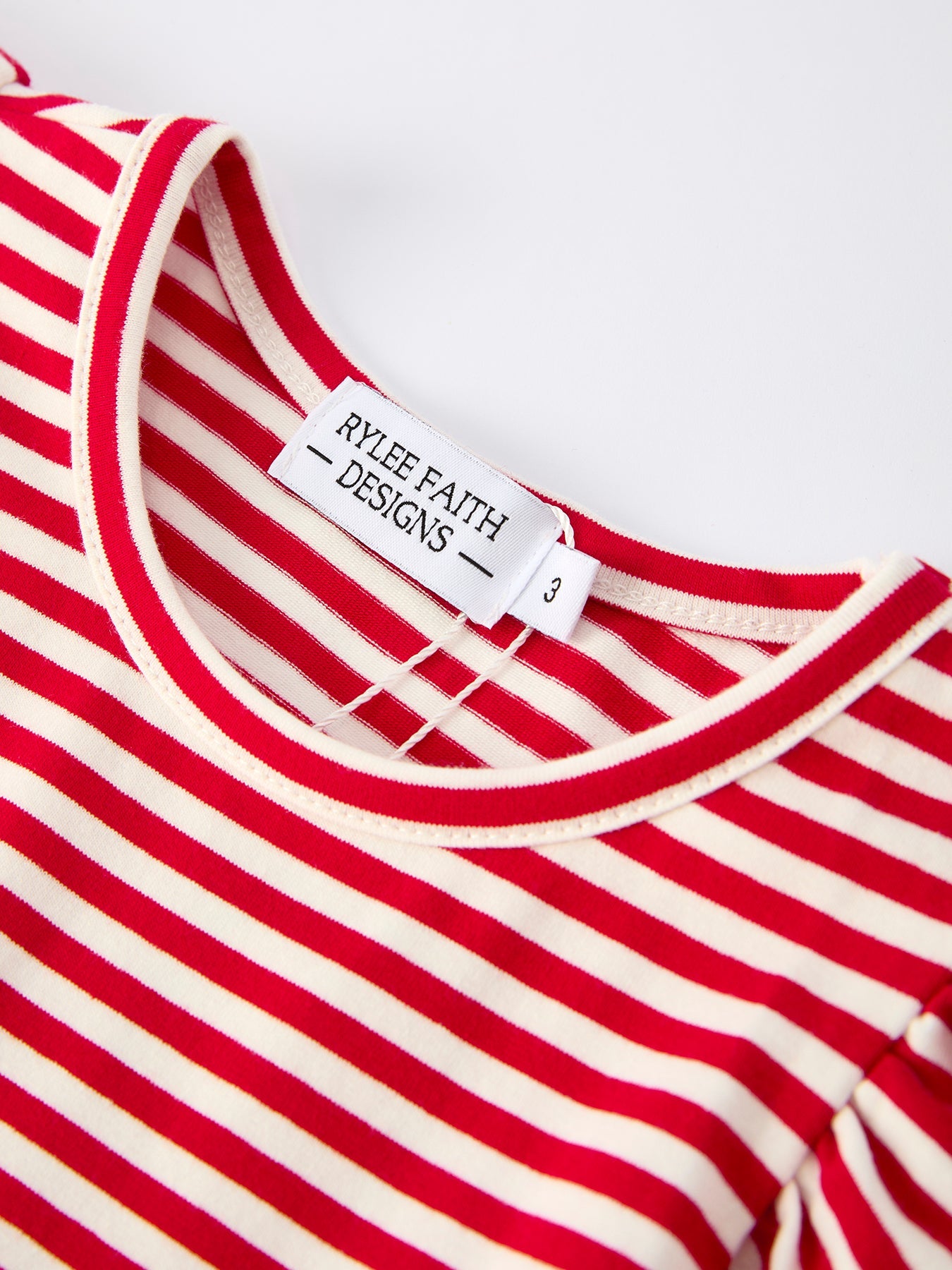 Christmas Red Stripe Dress with Santa  Applique Pockets: Festive Fun