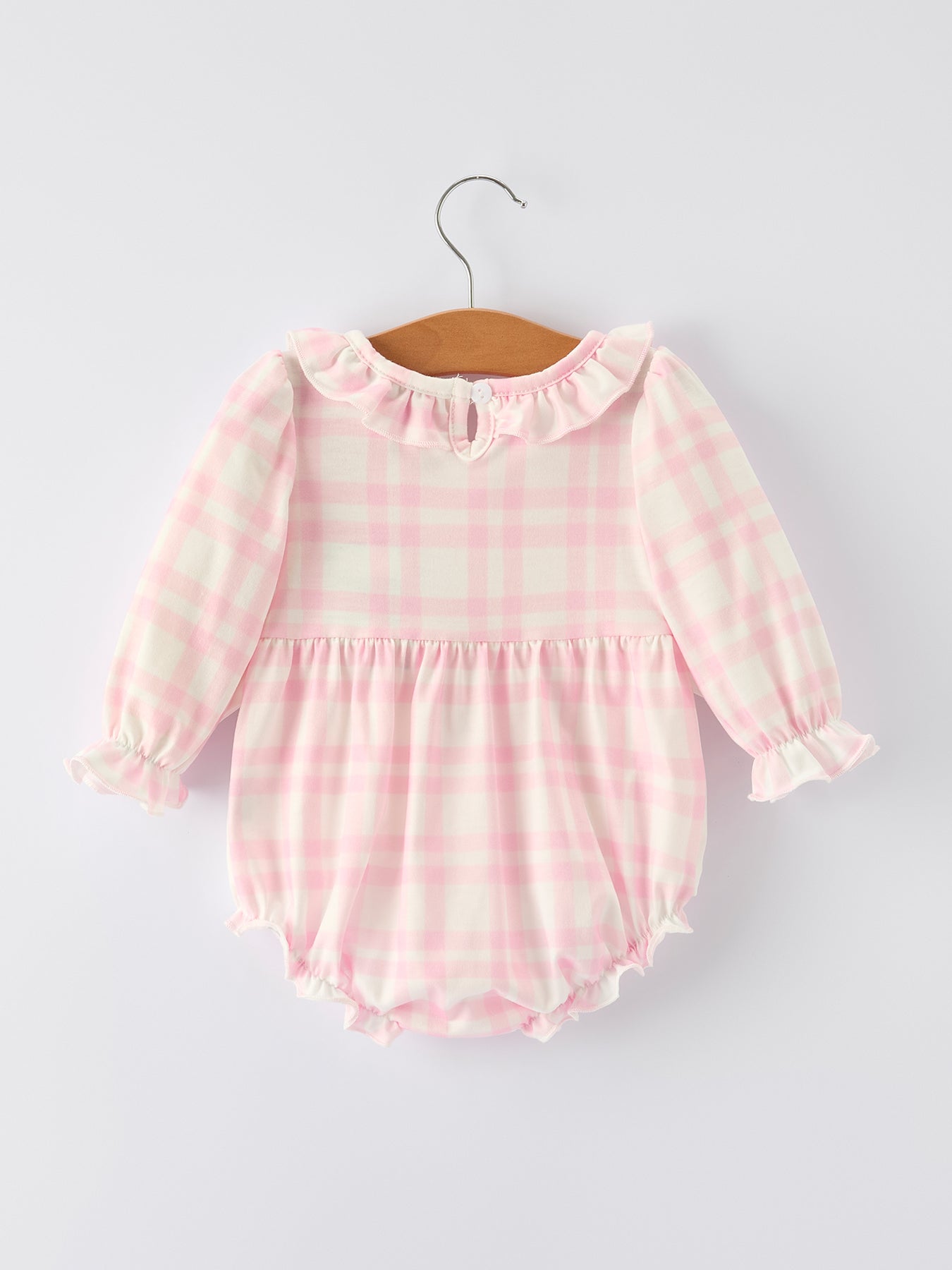 Pink Cute Bow Plaid Baby Romper: Soft and Comfortable
