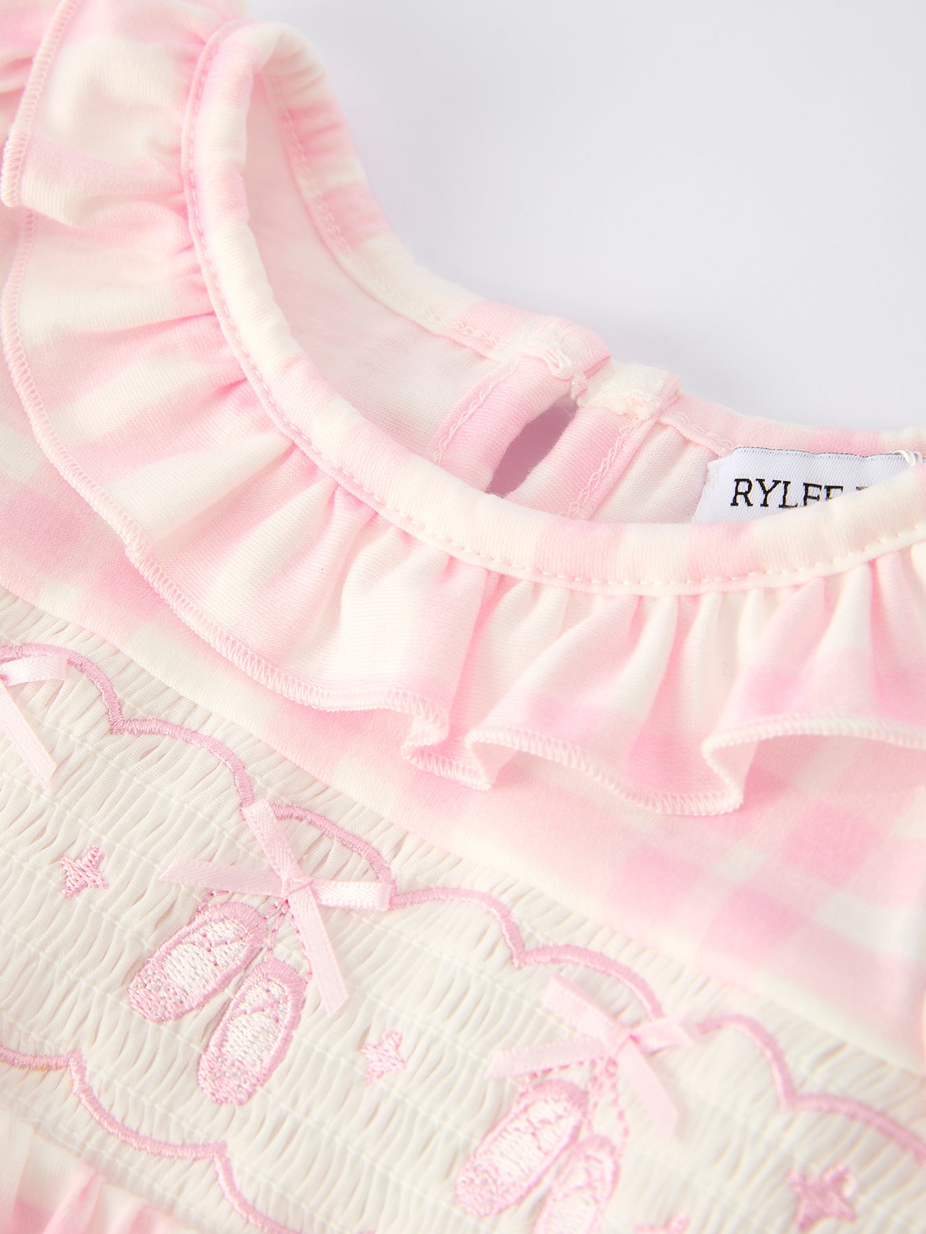 Pink Cute Bow Plaid Baby Romper: Soft and Comfortable