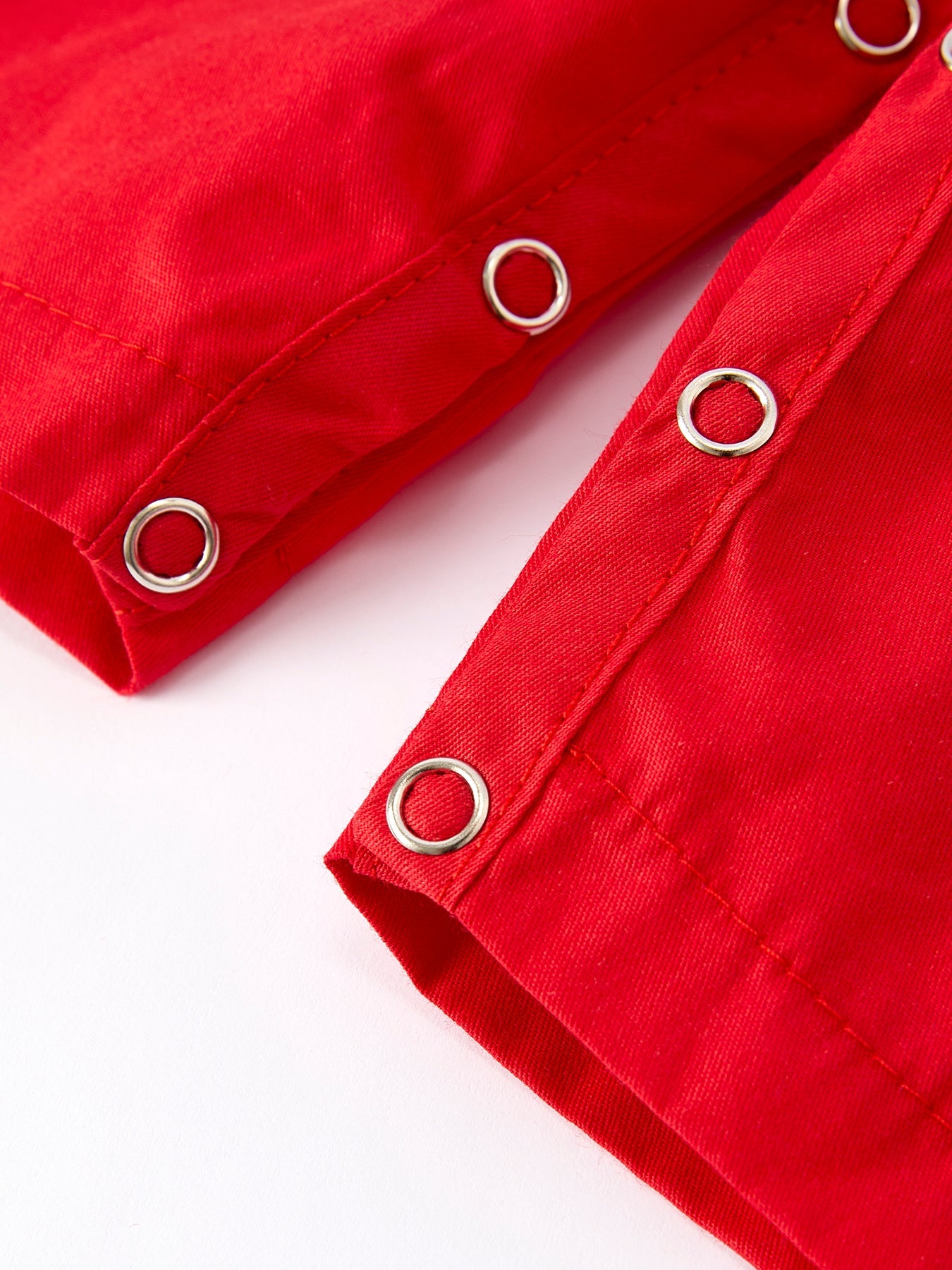 Christmas Gingerbread Embroidery Red Baby Boy Romper with Bow