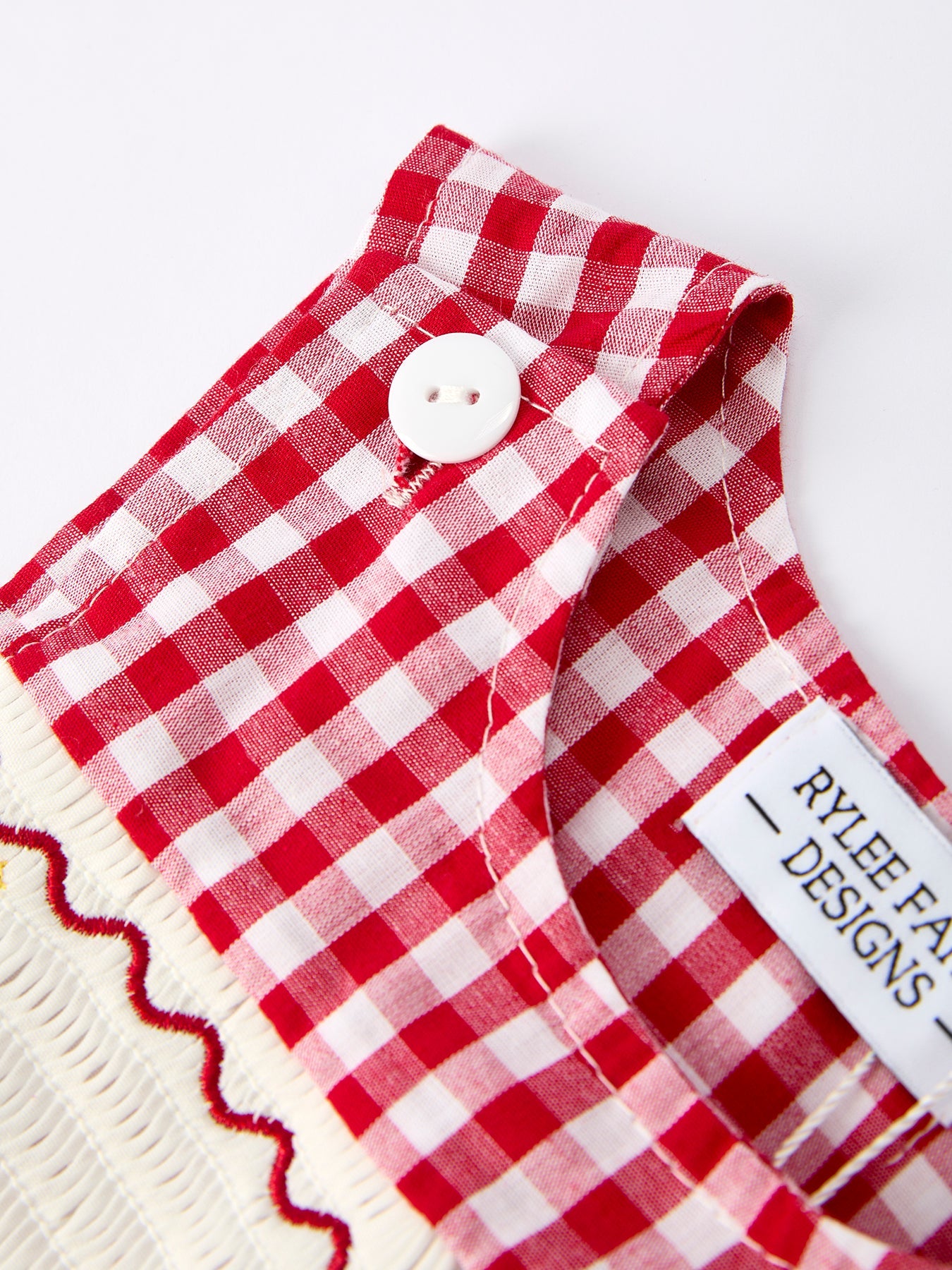 Christmas Smocking Embroidered Christmas Tree Plaid Plaid Baby Boy Romper