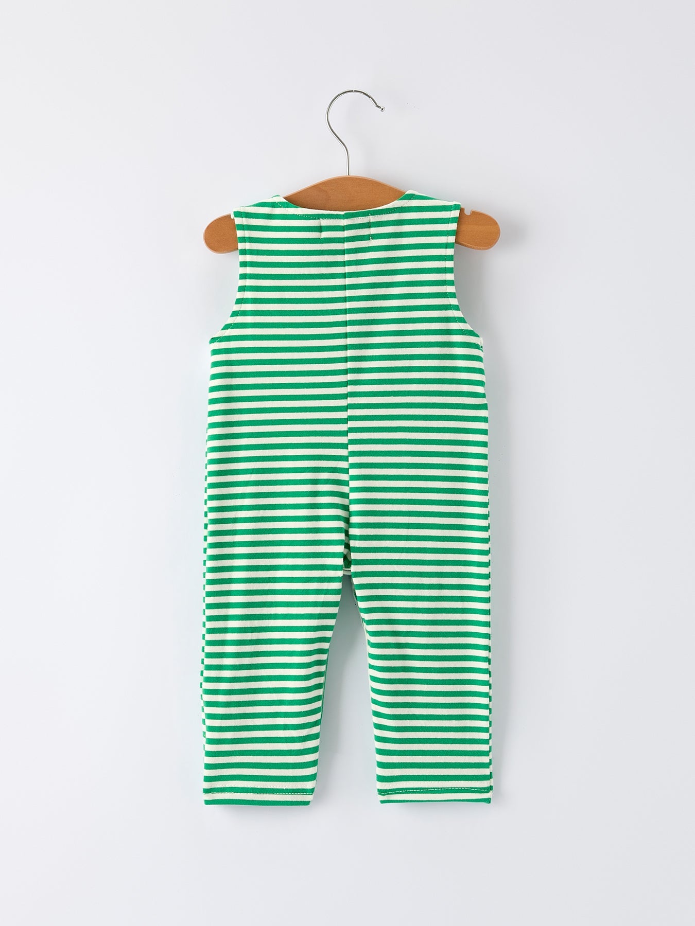 Christmas Tree Smocked Green Stripe Baby Boy Romper