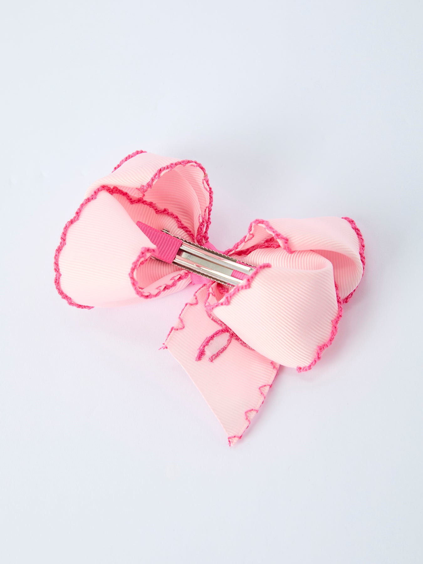 Bow Embroidered Girls Hairpin 4.1 Inches