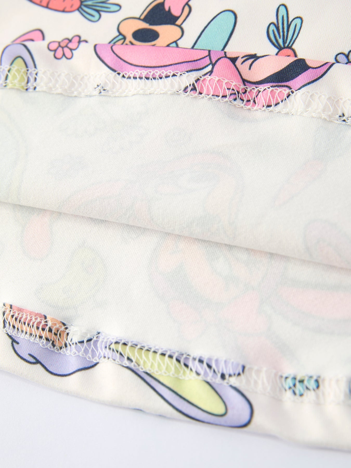 Easter Pastel Character Pattern Short Sleeve Girls Dress