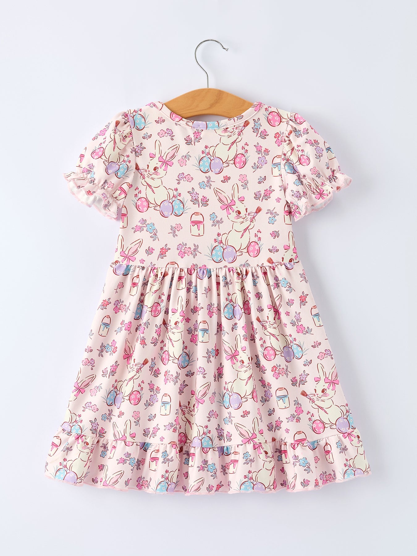 Children's dress with a floral pattern on a white background