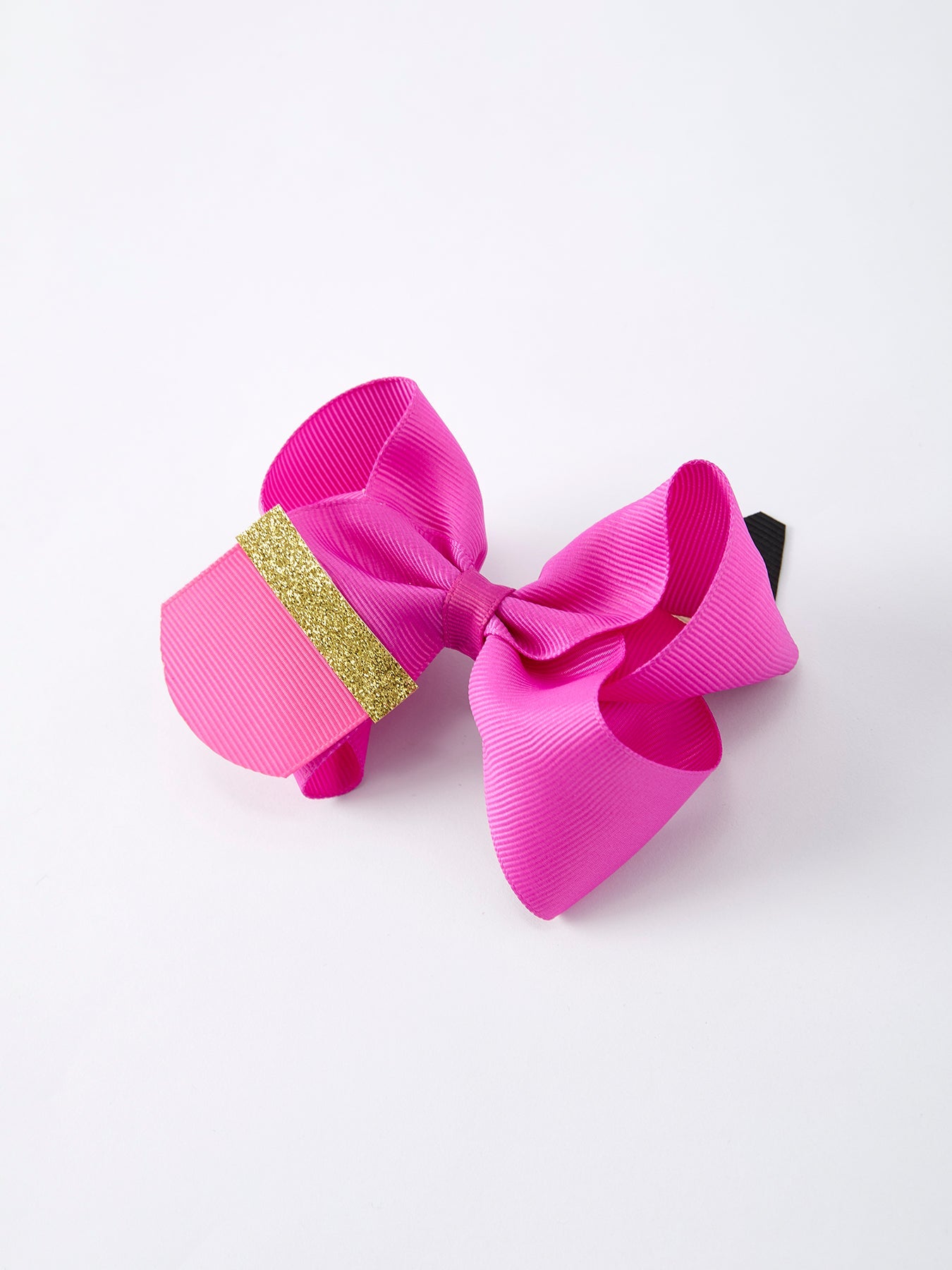 Pink pencil bow hair clip for girls