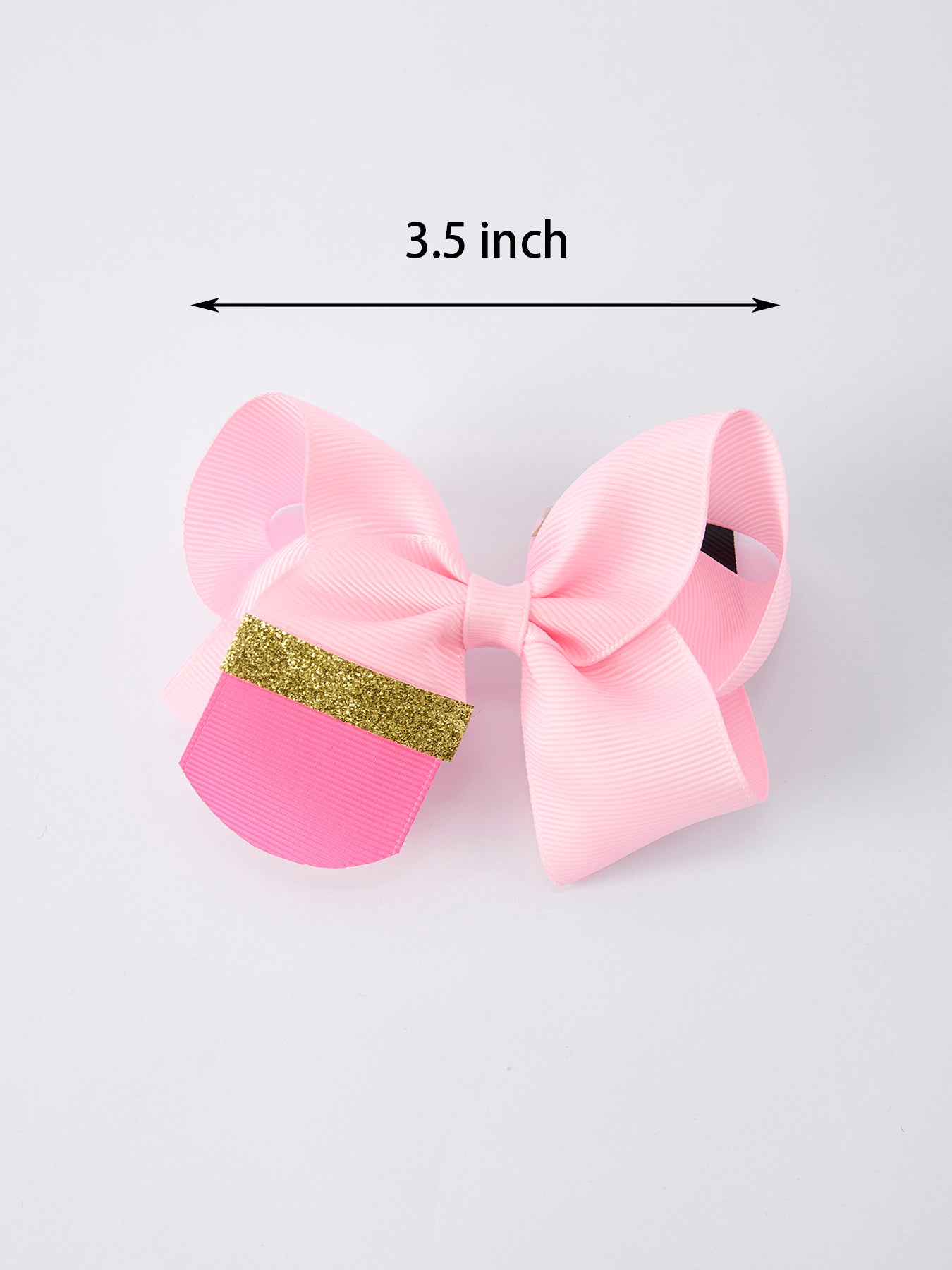 Rose red 3.5 inch pencil bow girls hair clip