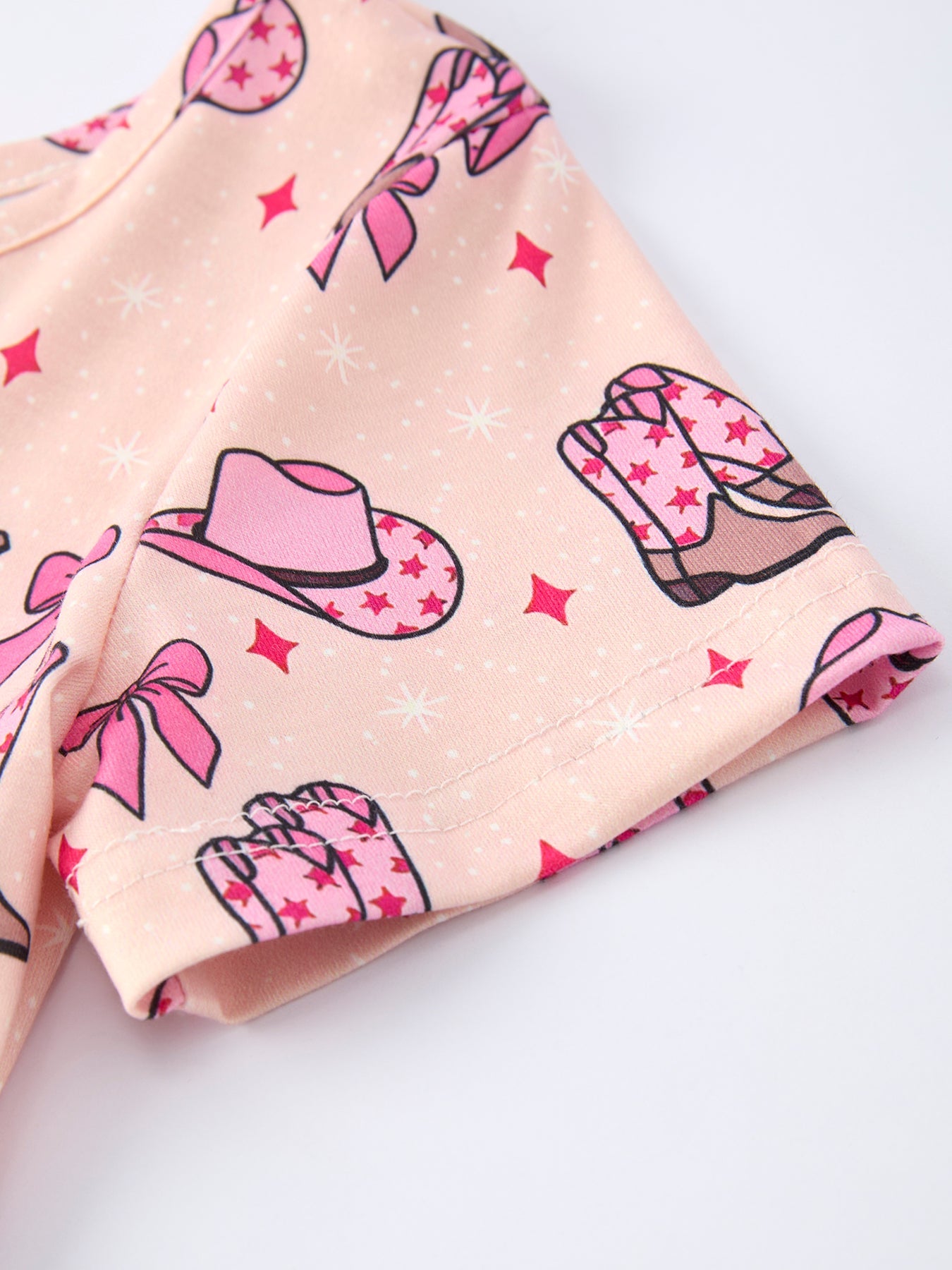 Western print dress side view