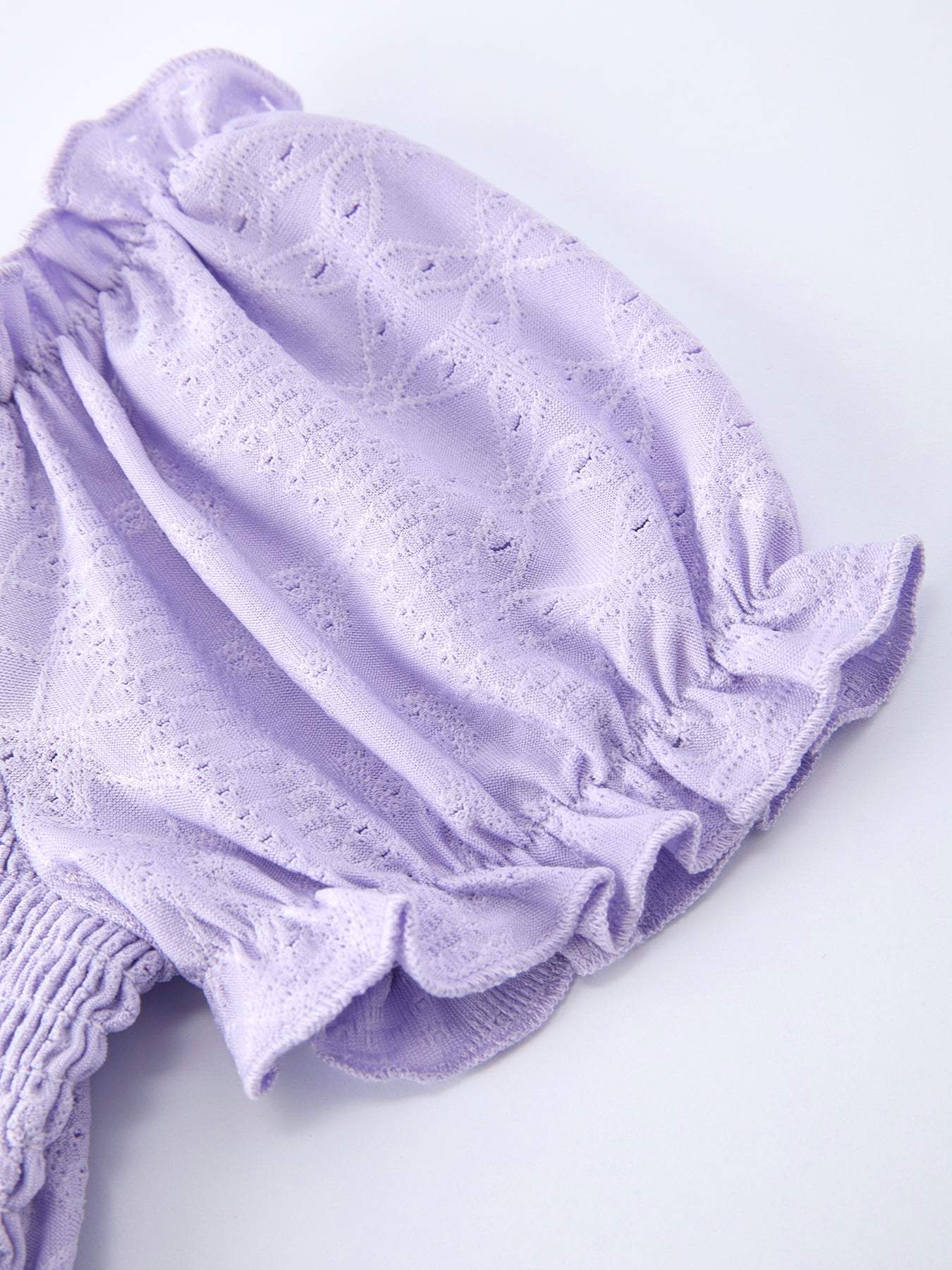 Spring Purple Short-sleeved Girls Jumpsuit side view