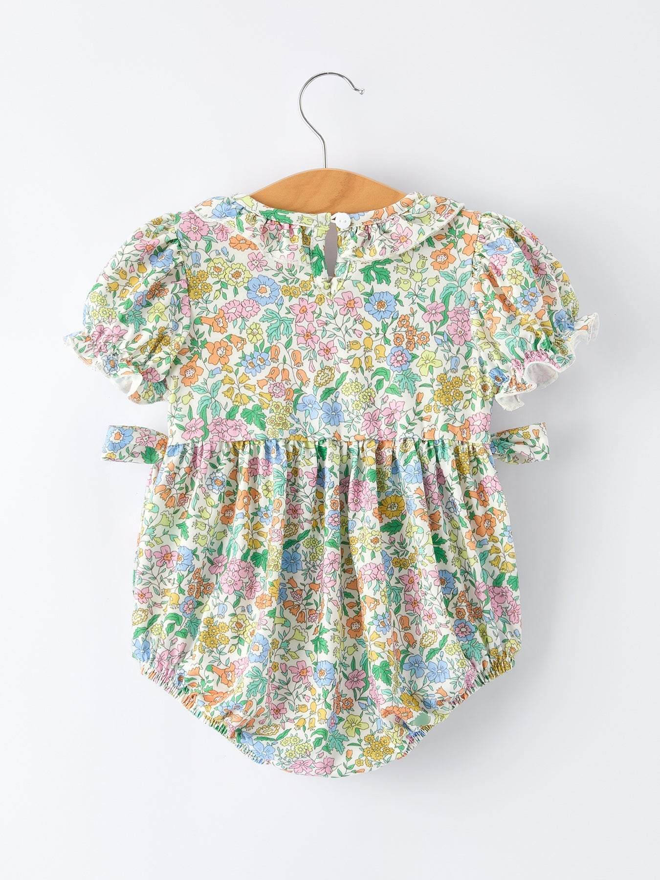 "MAMA'S GIRL" Embroidered Smocked Girls' Romper
