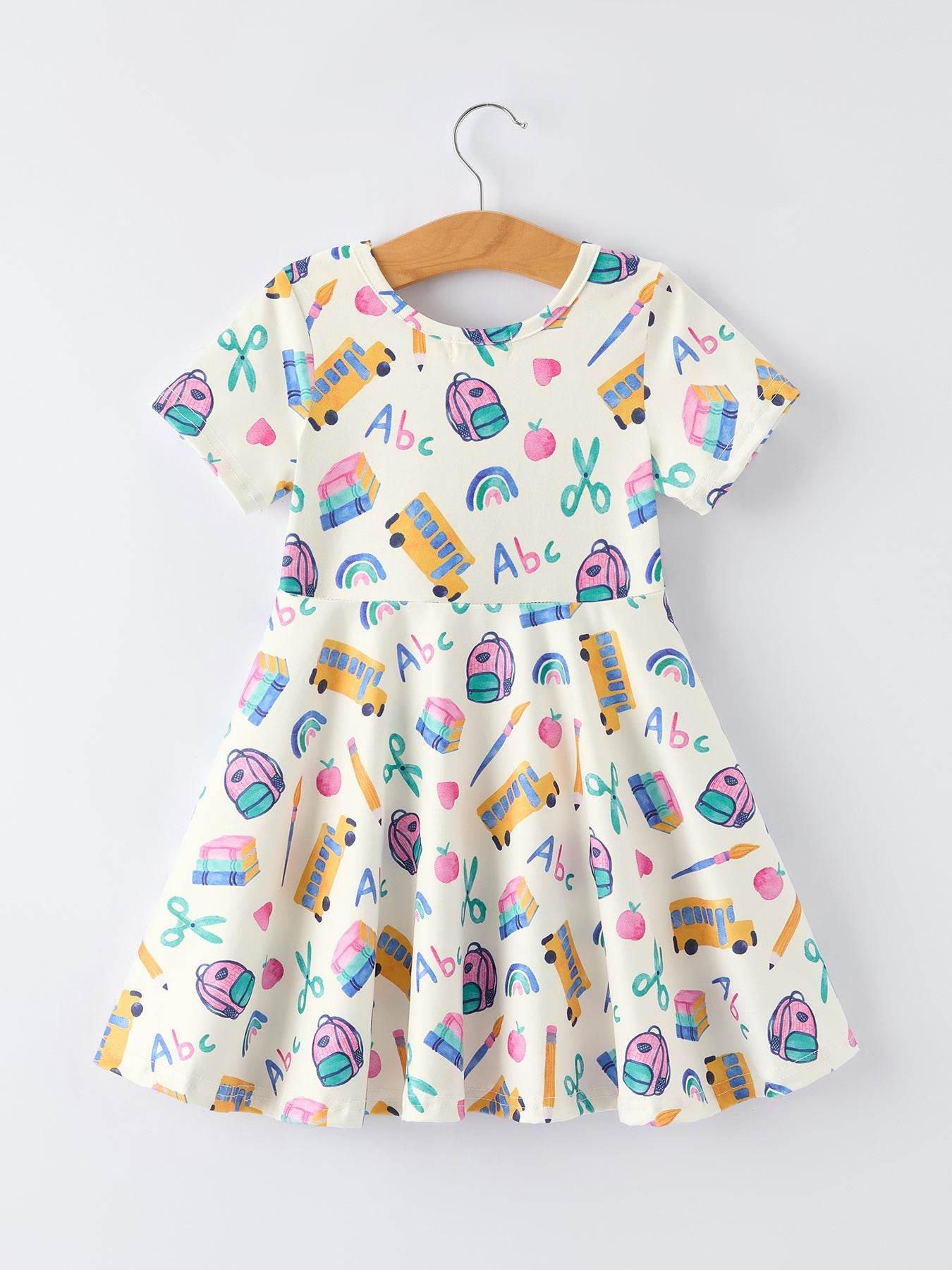 Girl Back To School Twirl Dress - detail view