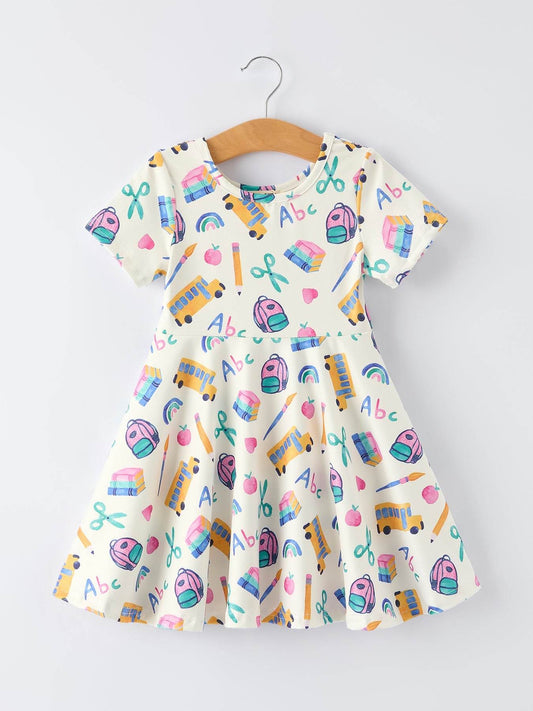 Girl Back To School Twirl Dress
