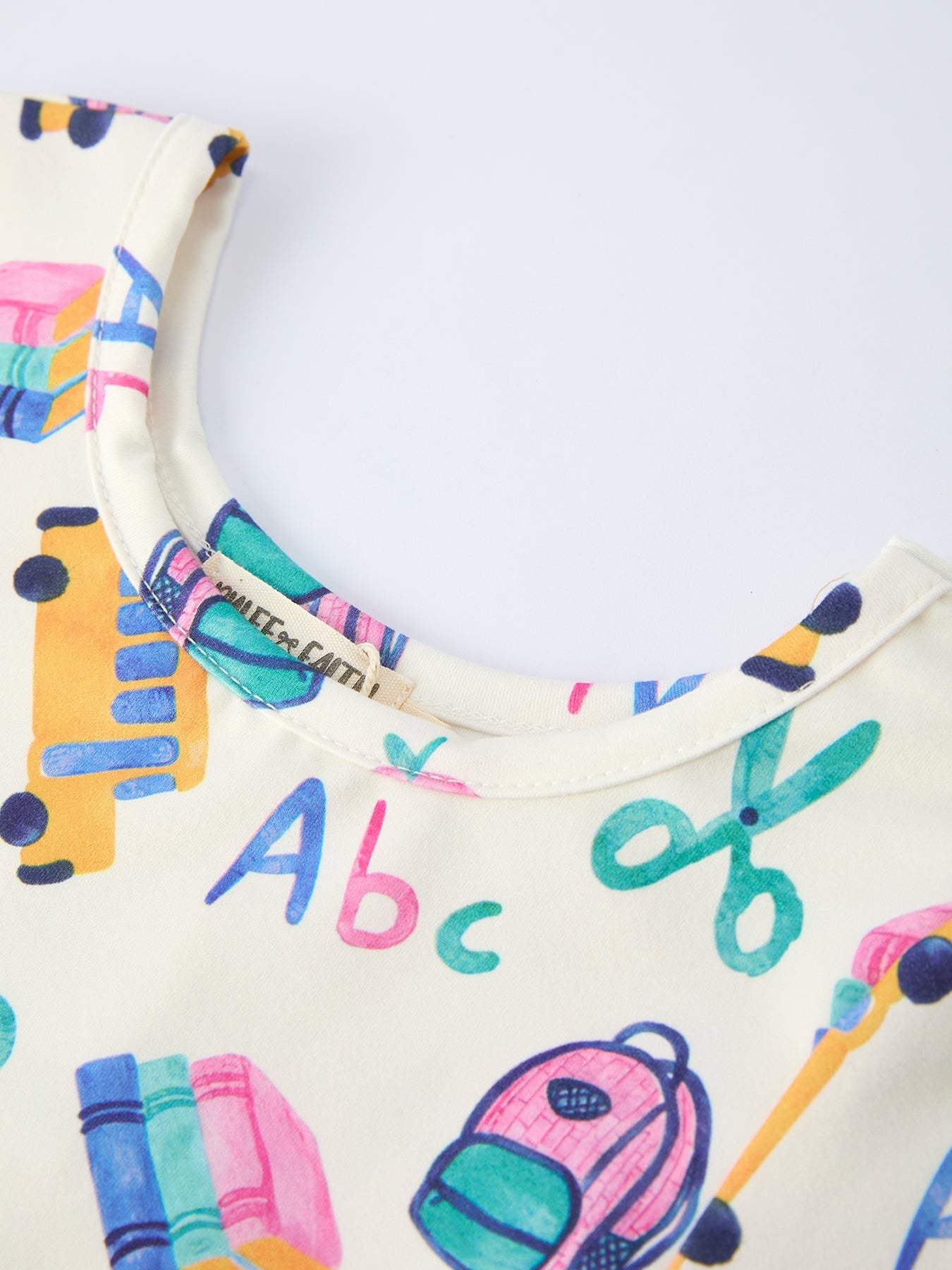 Girl Back To School Twirl Dress - back view
