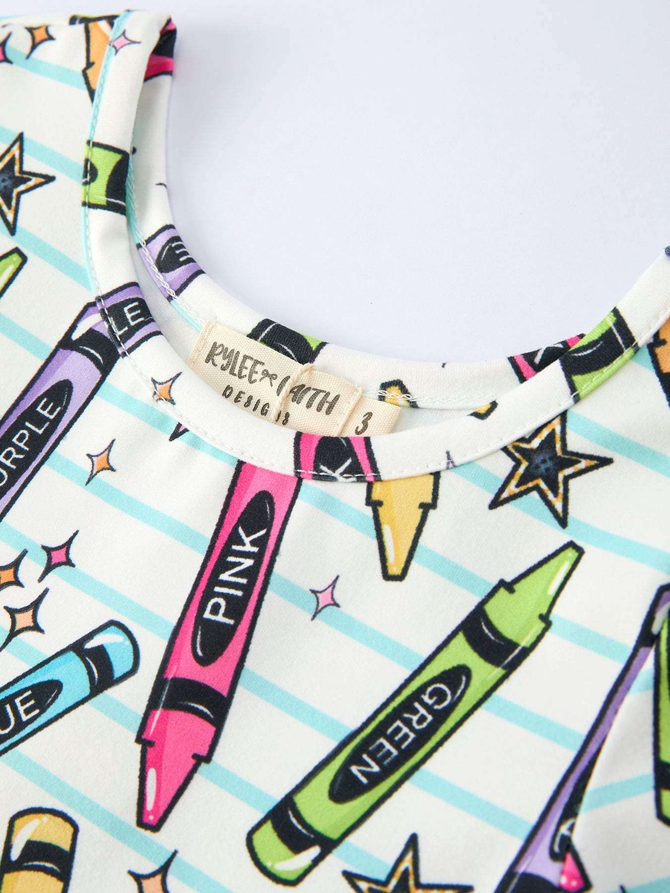 Girl Back To School Pencil Print Dress