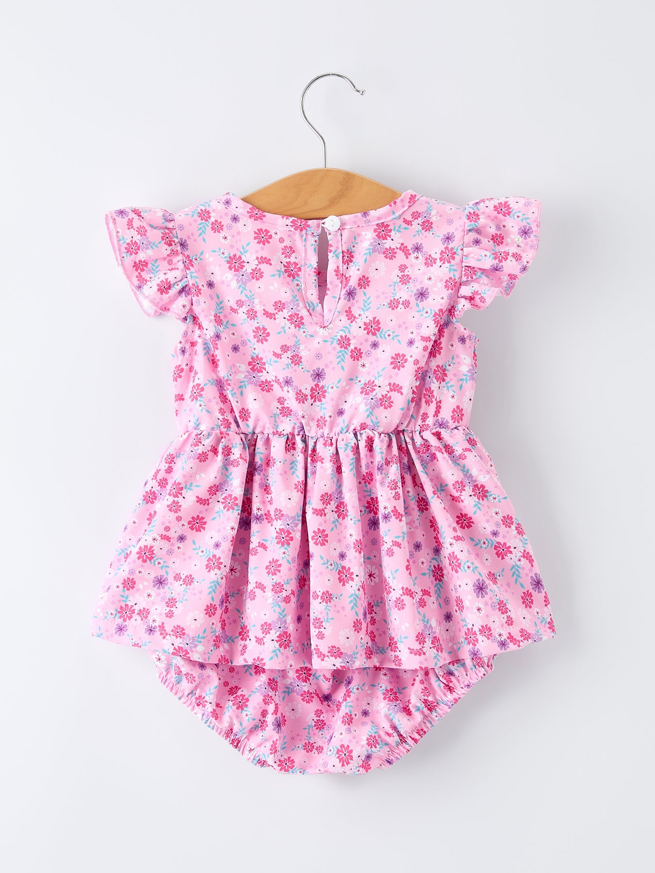 Mommy and Me floral romper back view