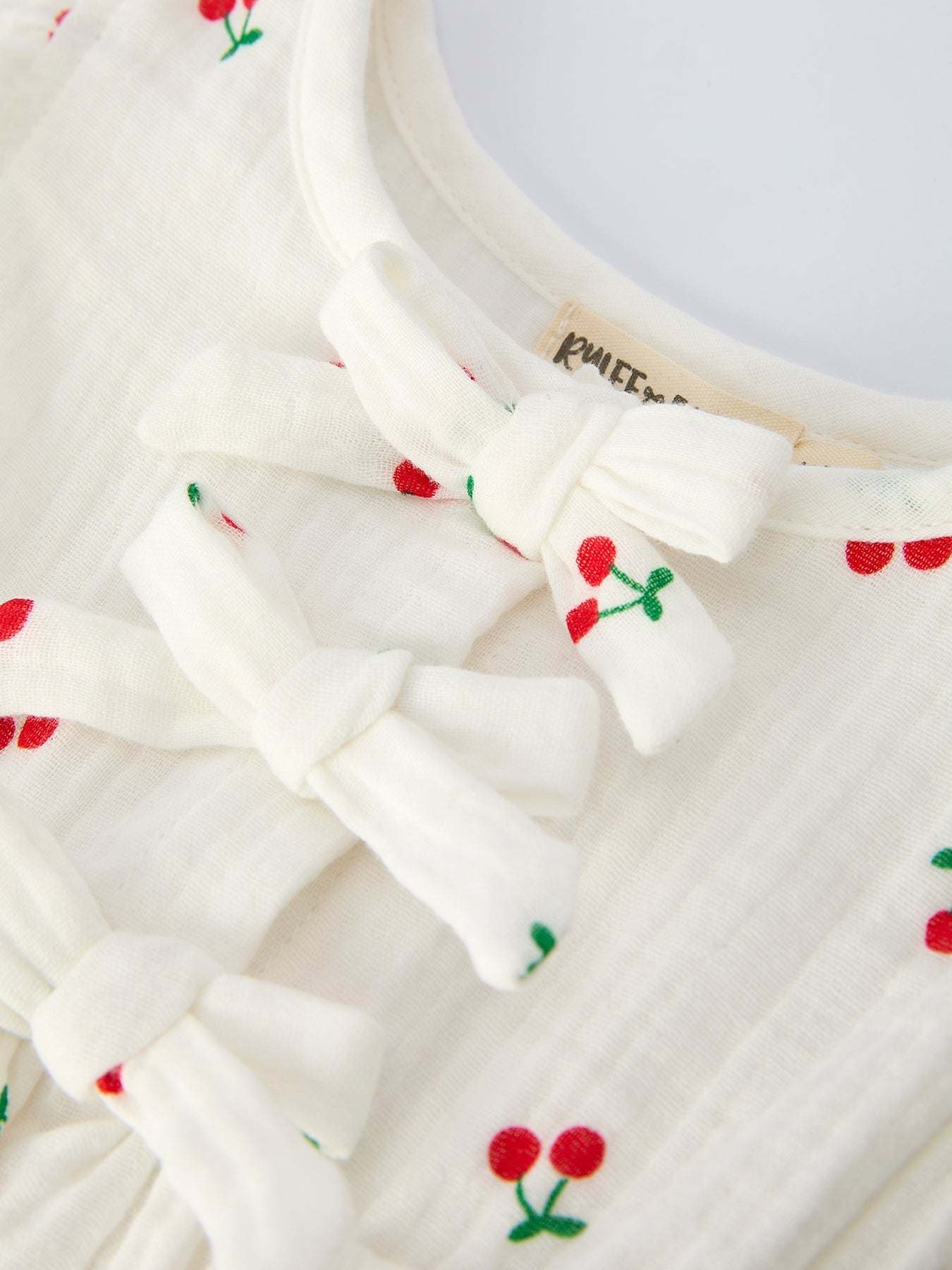 Baby Girls Spring Cherry Romper - back view